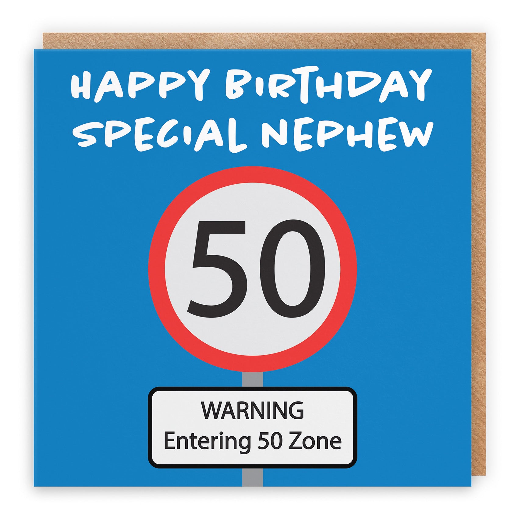 50th Nephew Birthday Card Road Sign - Default Title (B09GJPHZDT)