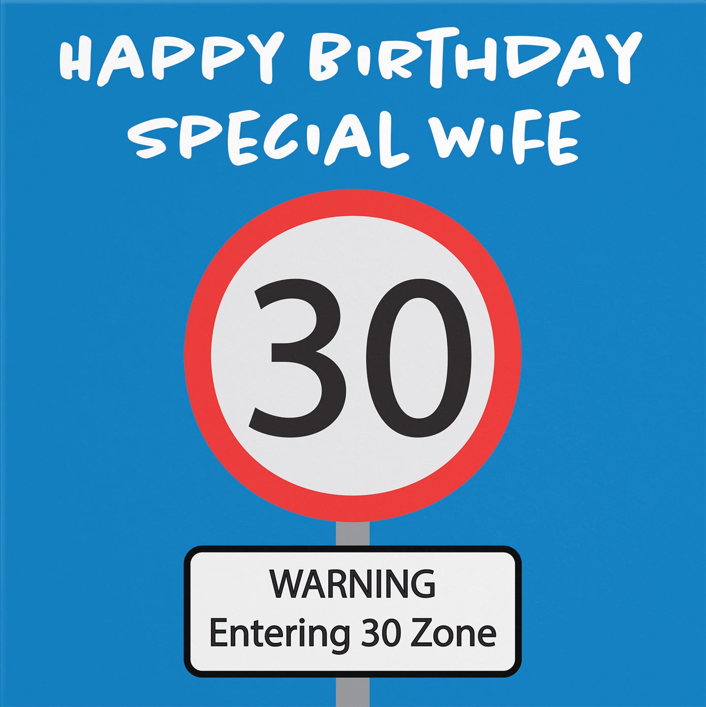 30th Wife Birthday Card Road Sign - Default Title (B09GJSHJ1V)