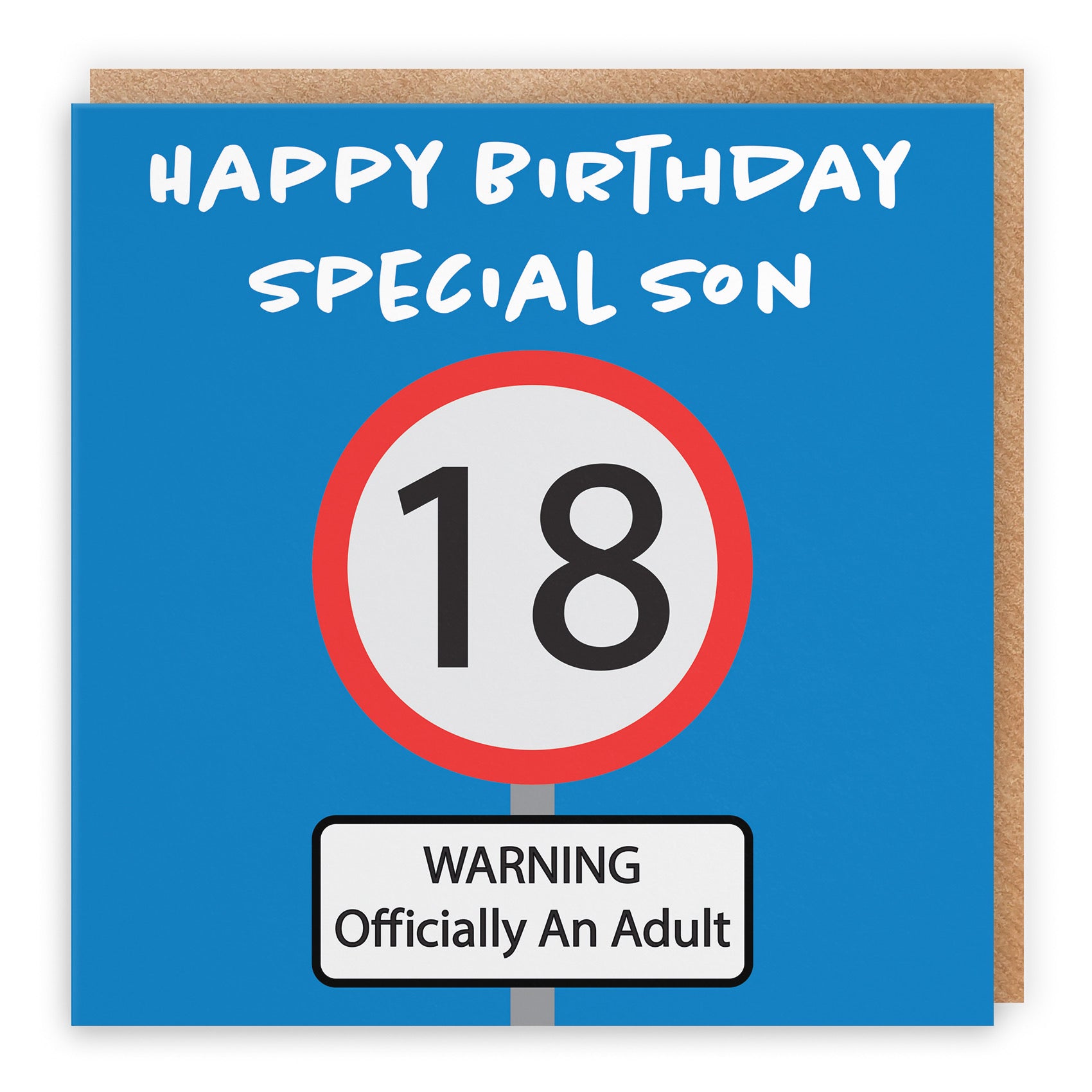 18th Son Birthday Card Road Sign - Default Title (B09GJSRPZ9)