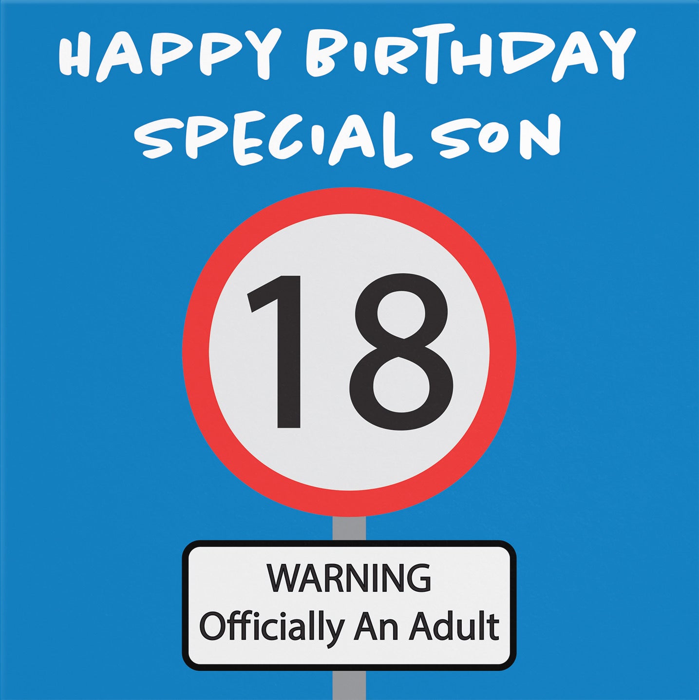 18th Son Birthday Card Road Sign - Default Title (B09GJSRPZ9)