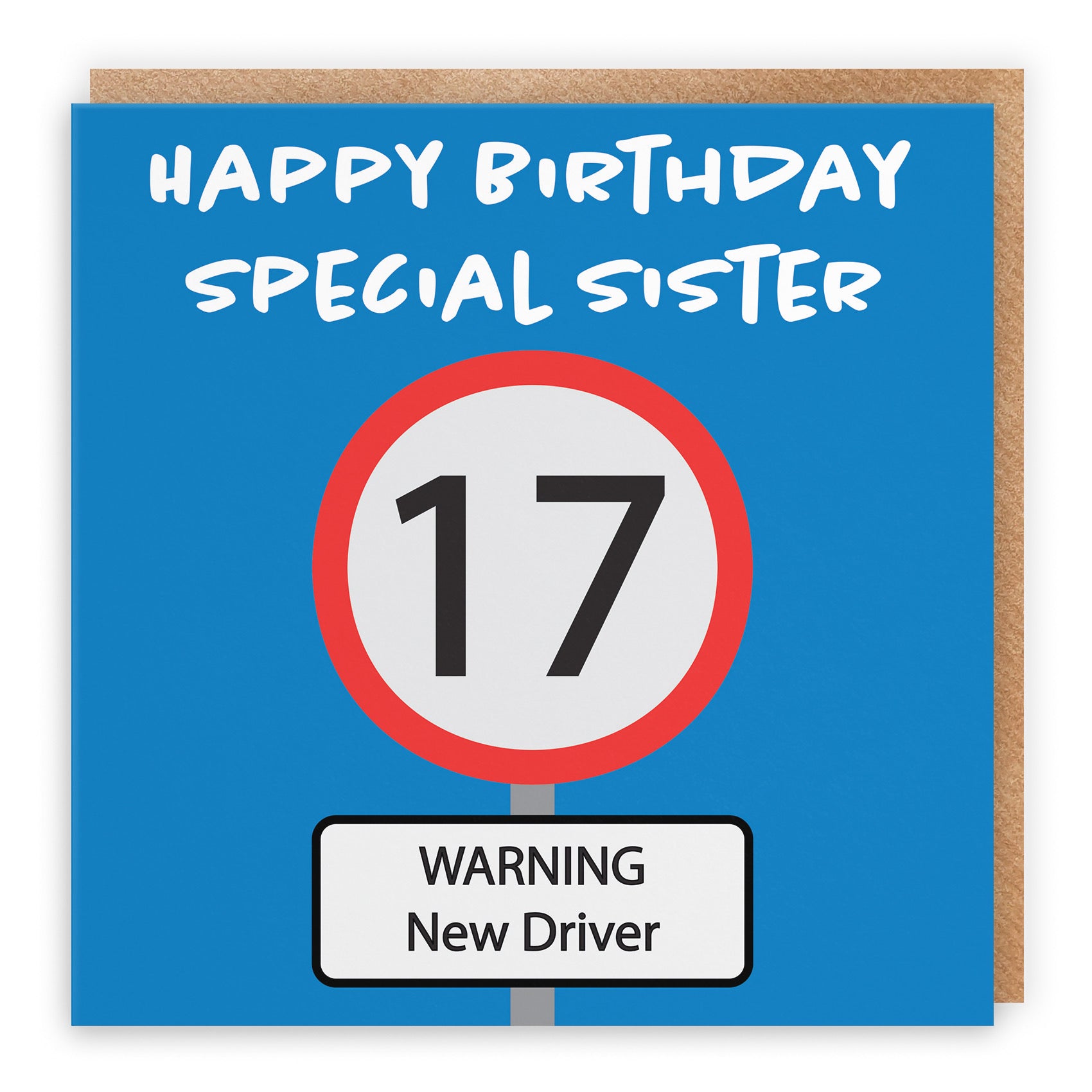 17th Sister Birthday Card Road Sign - Default Title (B09GJSVRZ3)