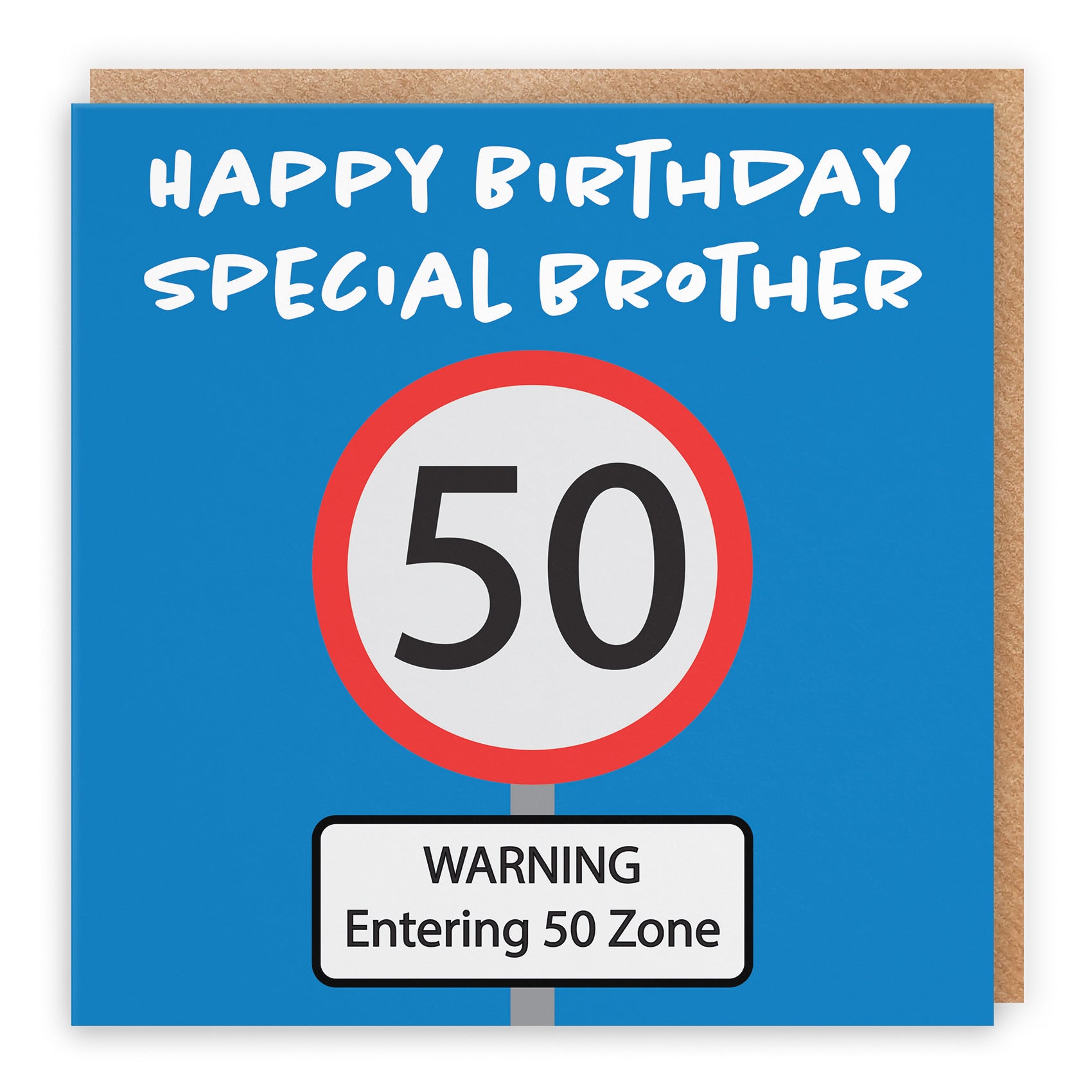 50th Brother Birthday Card Road Sign - Default Title (B09GJV4J3K)