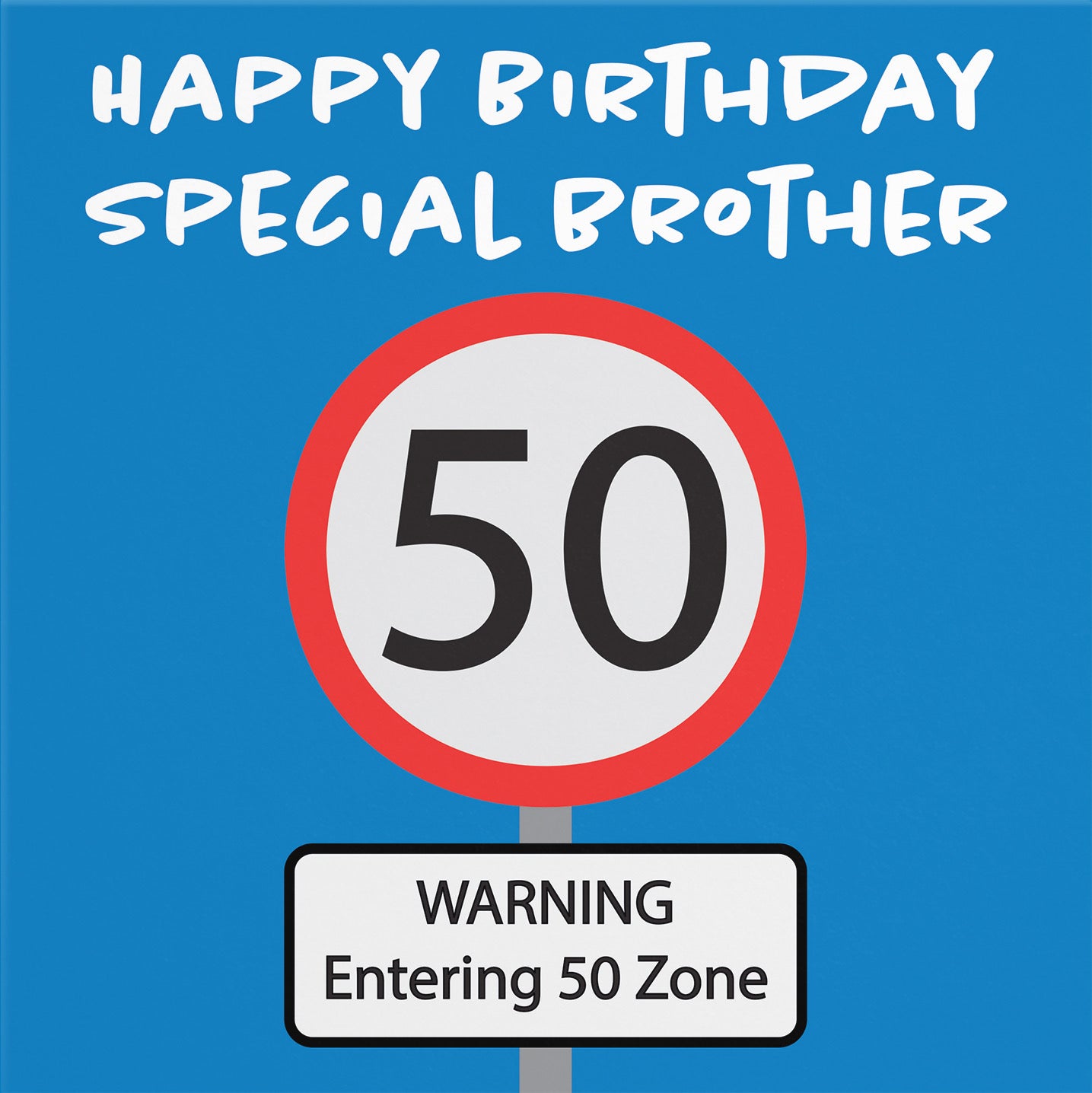 50th Brother Birthday Card Road Sign - Default Title (B09GJV4J3K)