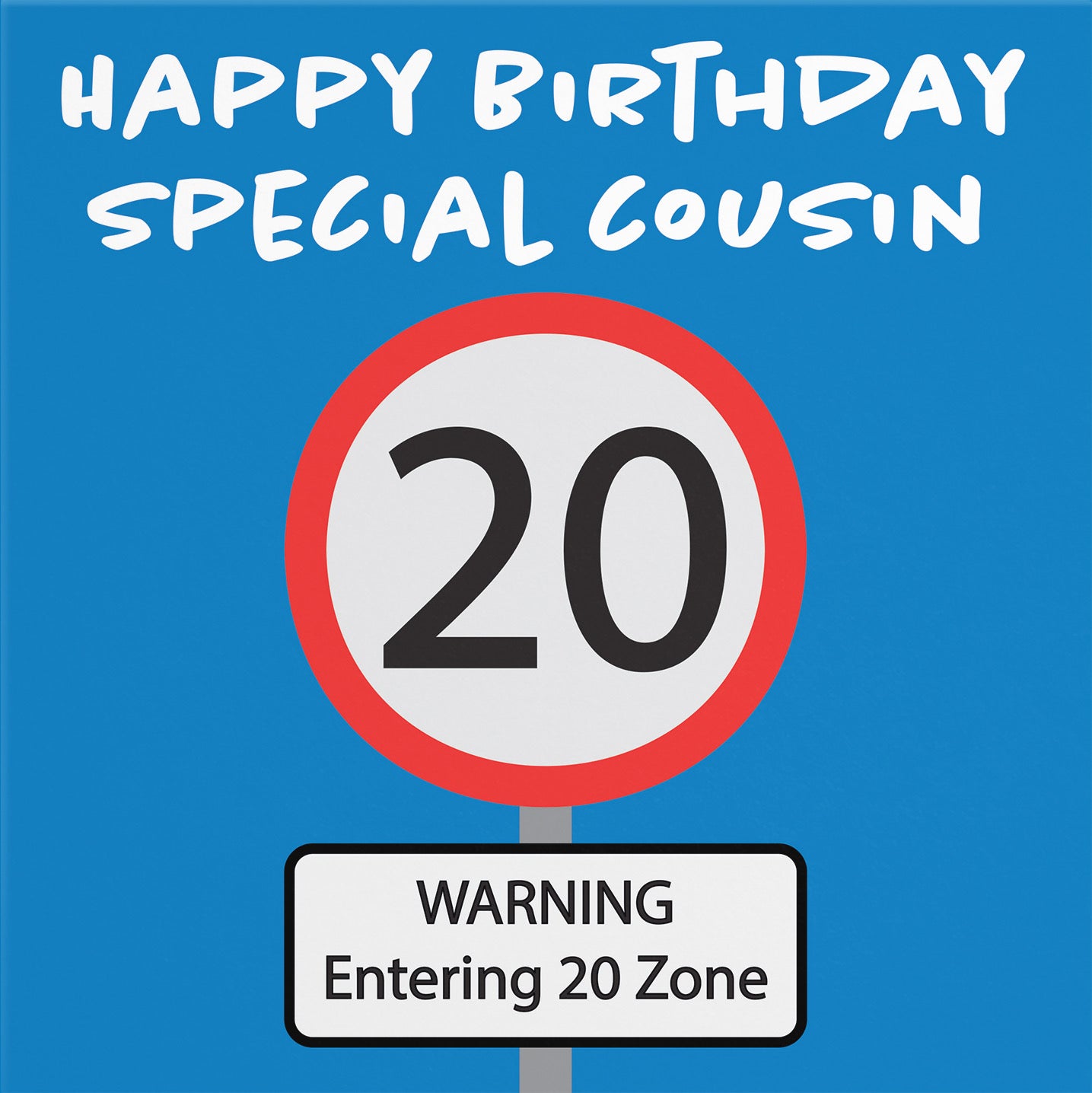 20th Cousin Birthday Card Road Sign - Default Title (B09GJV5L57)