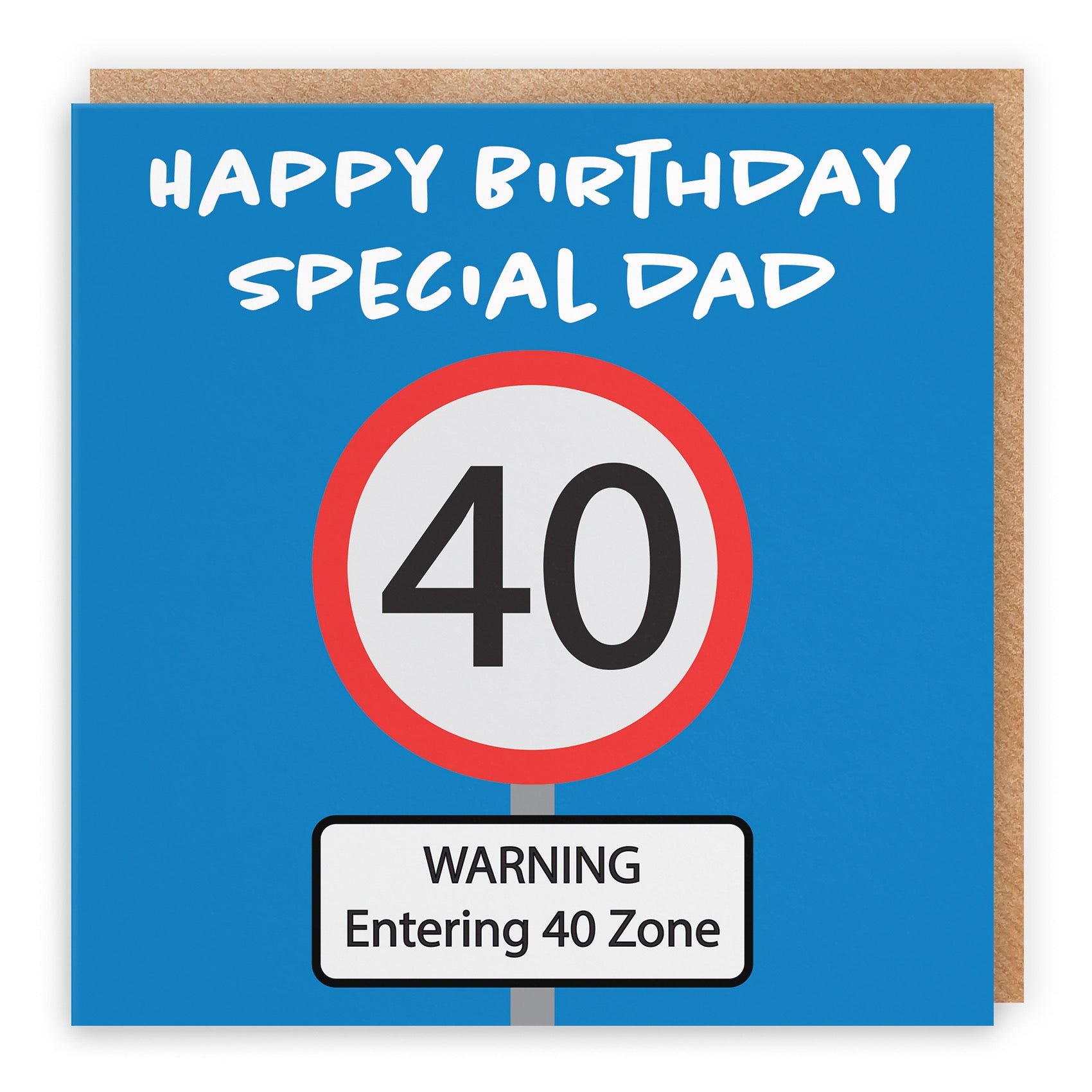 40th Dad Birthday Card Road Sign - Default Title (B09GJVC36L)