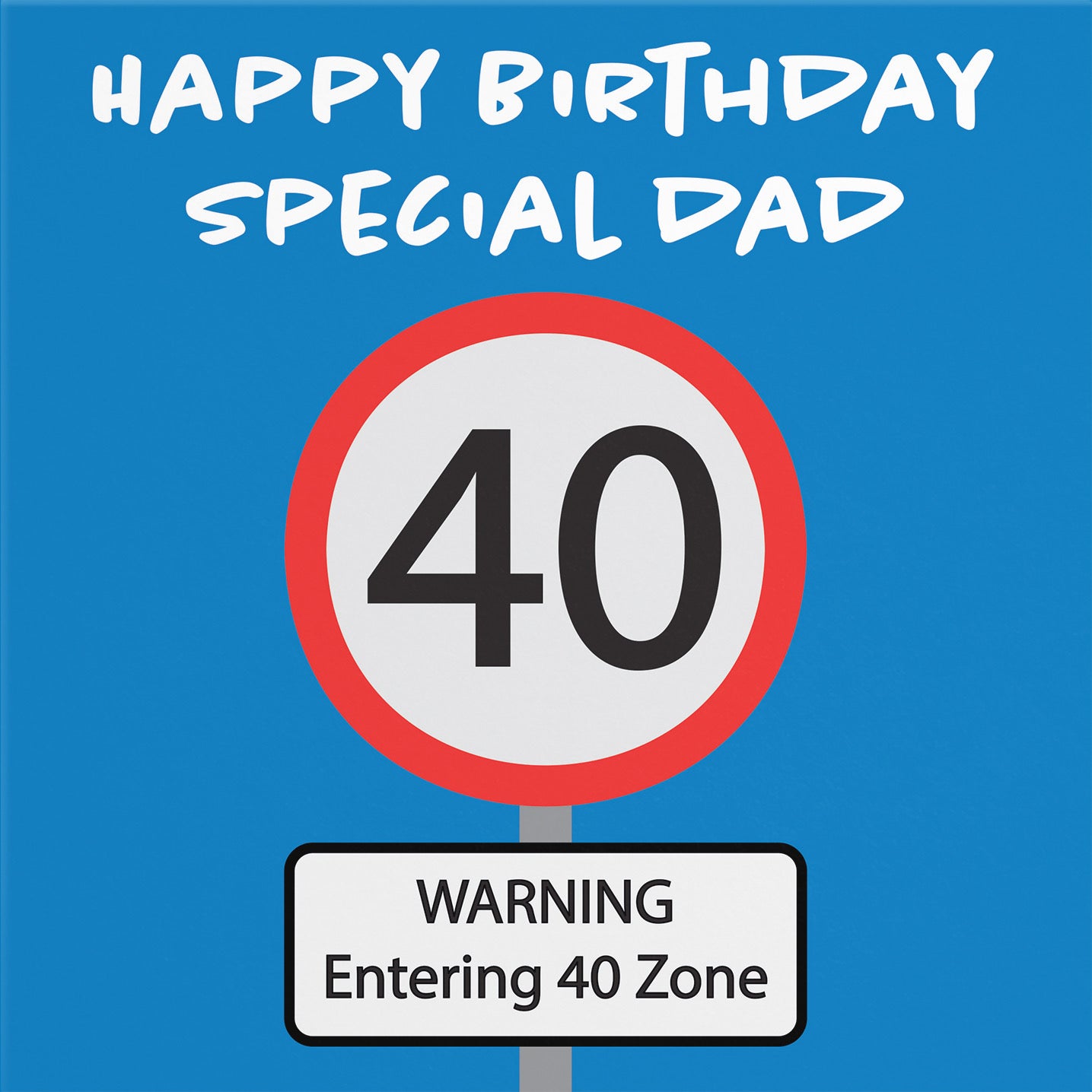 40th Dad Birthday Card Road Sign - Default Title (B09GJVC36L)