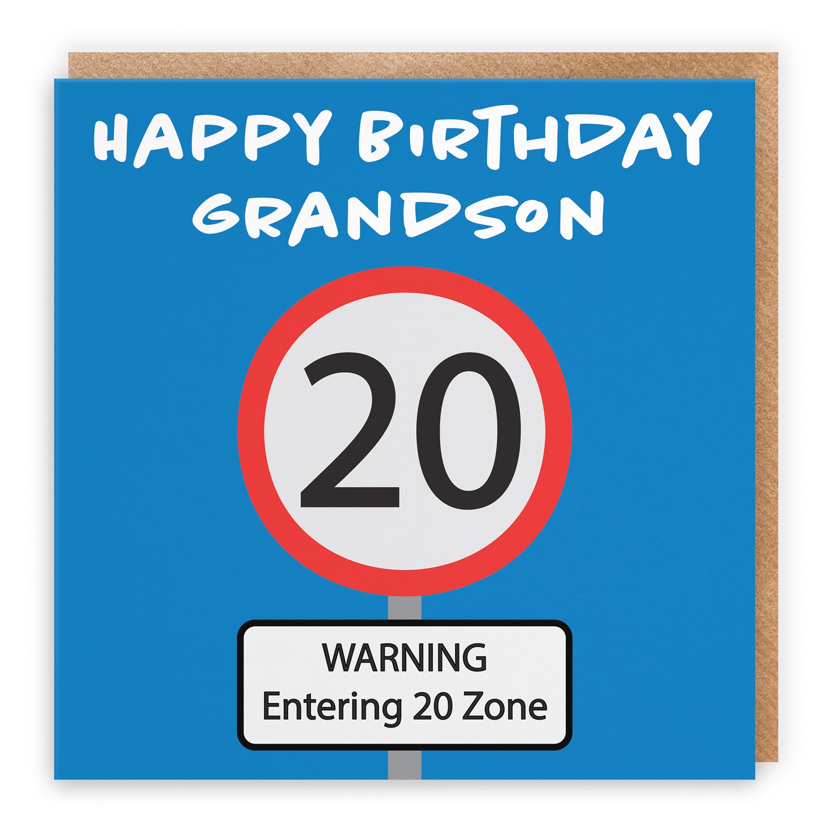 20th Grandson Birthday Card Road Sign - Default Title (B09GJW5S2Z)