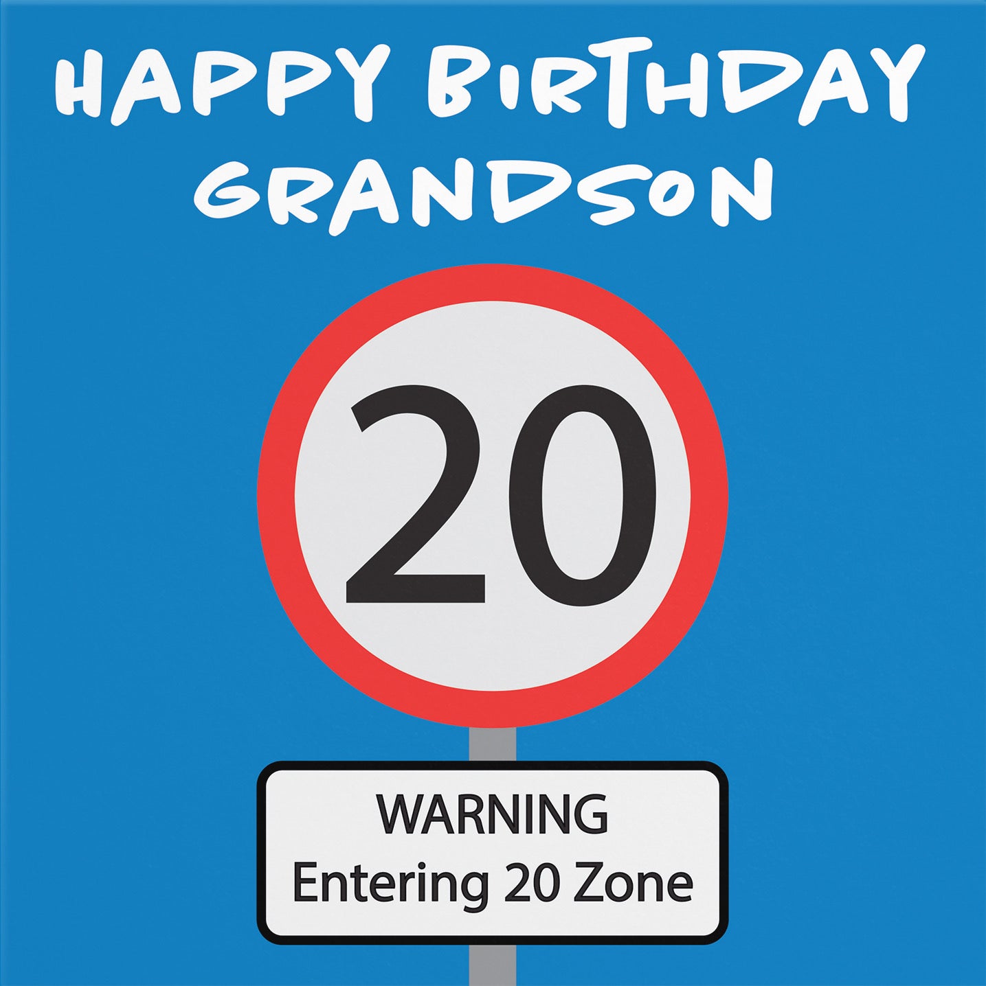 20th Grandson Birthday Card Road Sign - Default Title (B09GJW5S2Z)