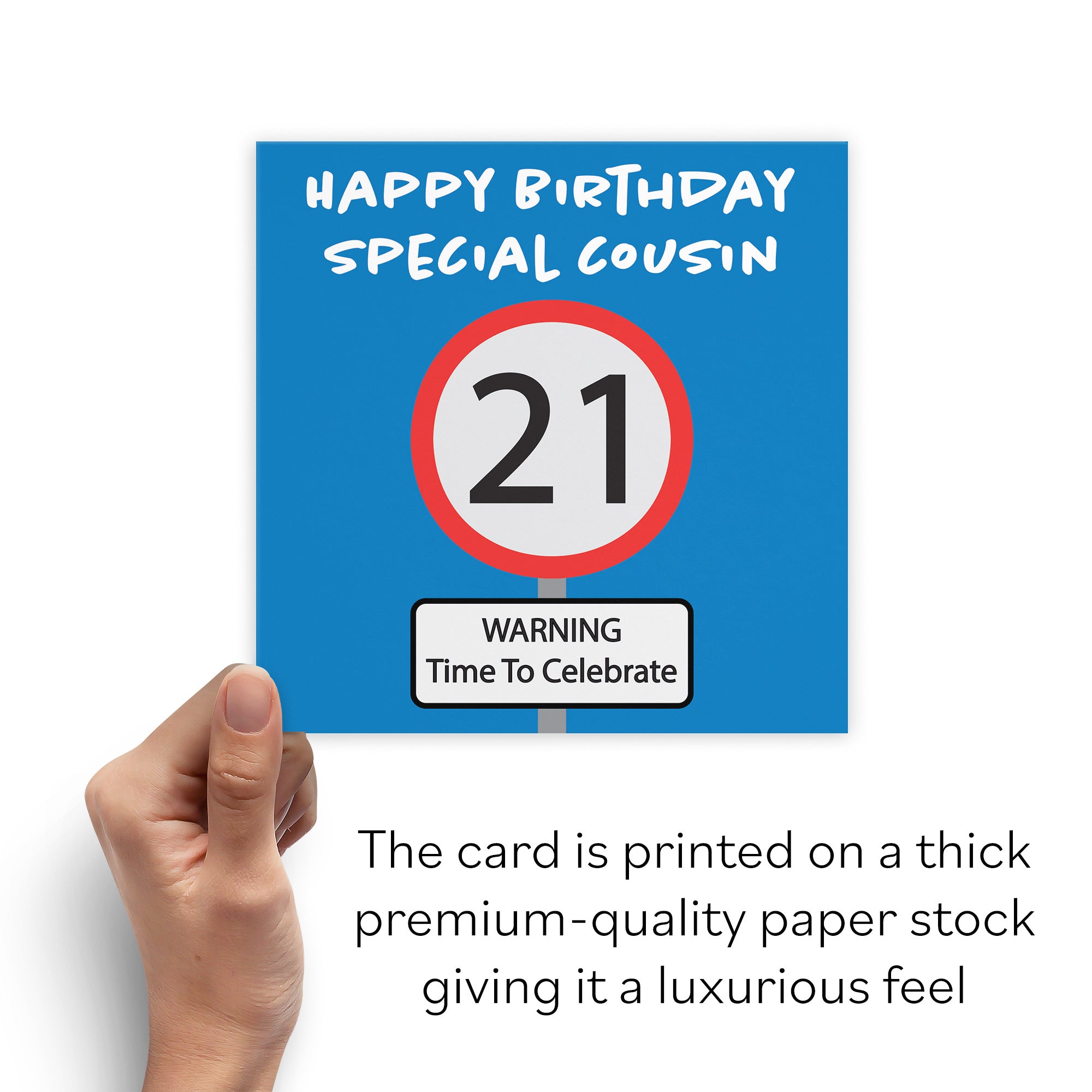 21st Cousin Birthday Card Road Sign - Default Title (B09GJX46KN)