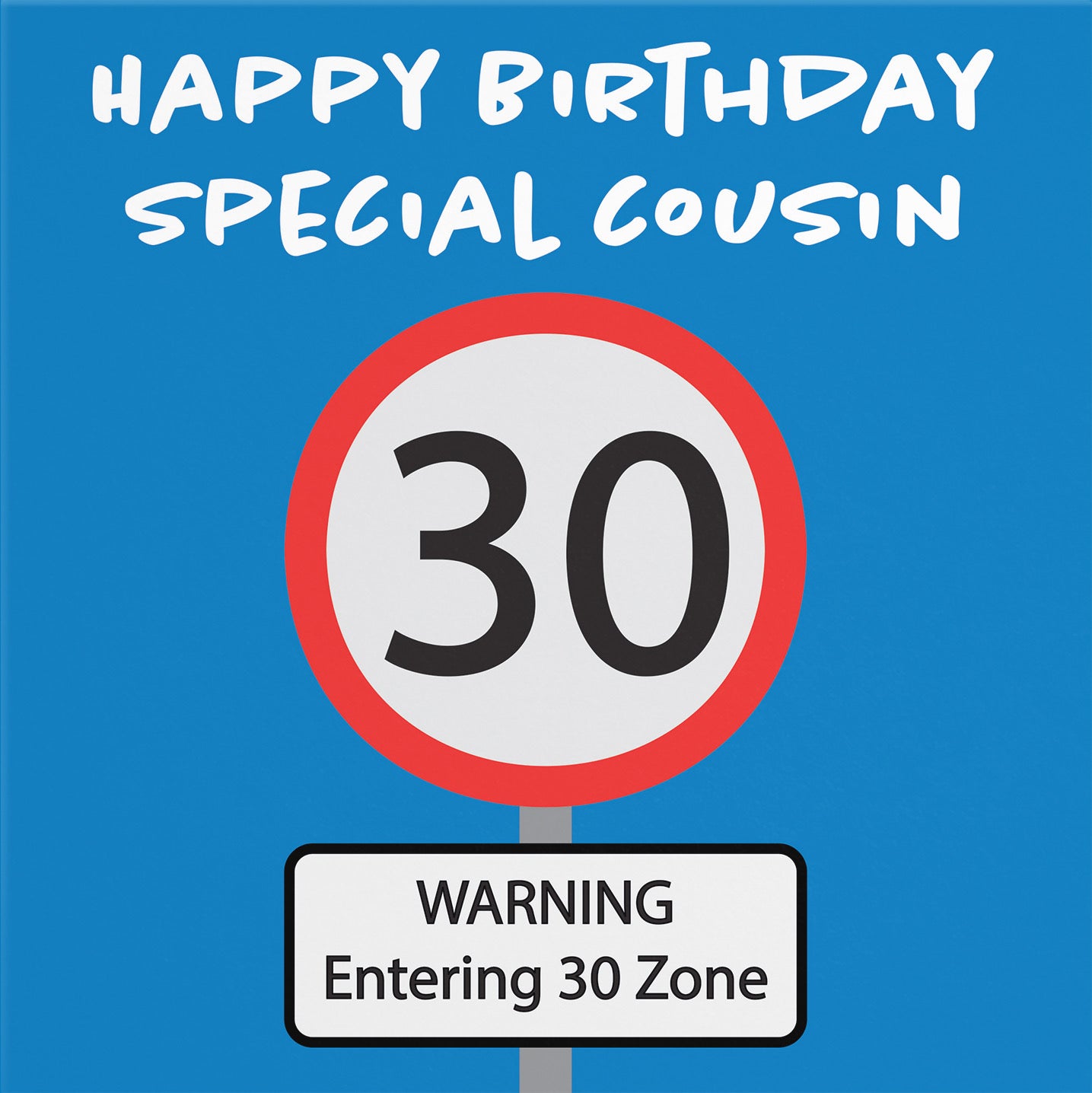 30th Cousin Birthday Card Road Sign - Default Title (B09GJXPTFV)