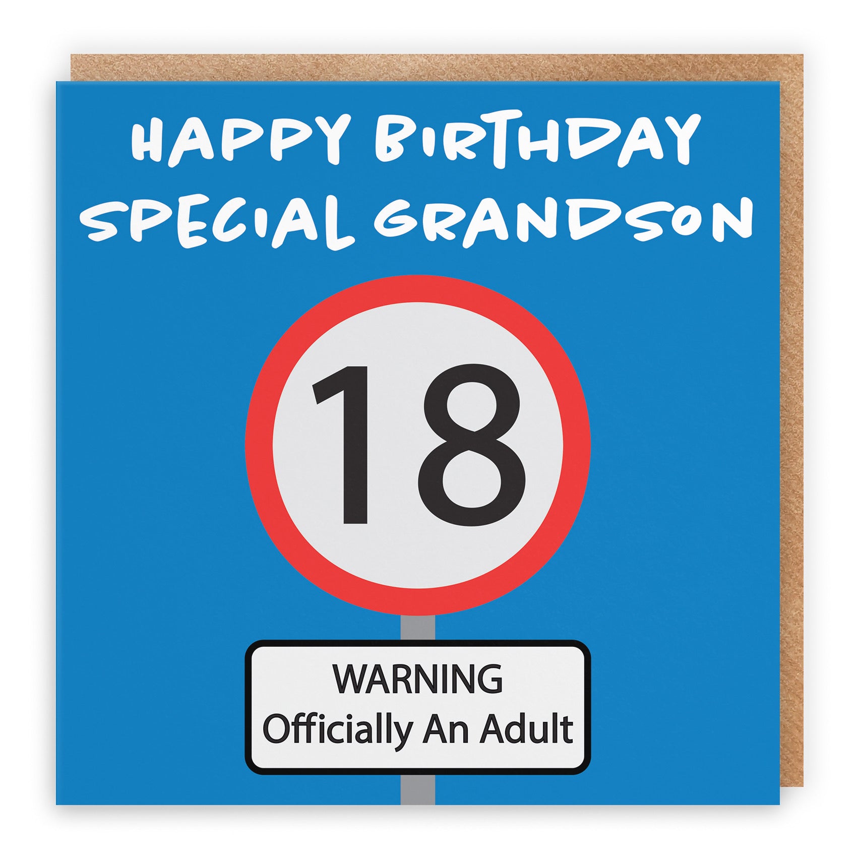 18th Grandson Birthday Card Road Sign - Default Title (B09GJXX8KR)