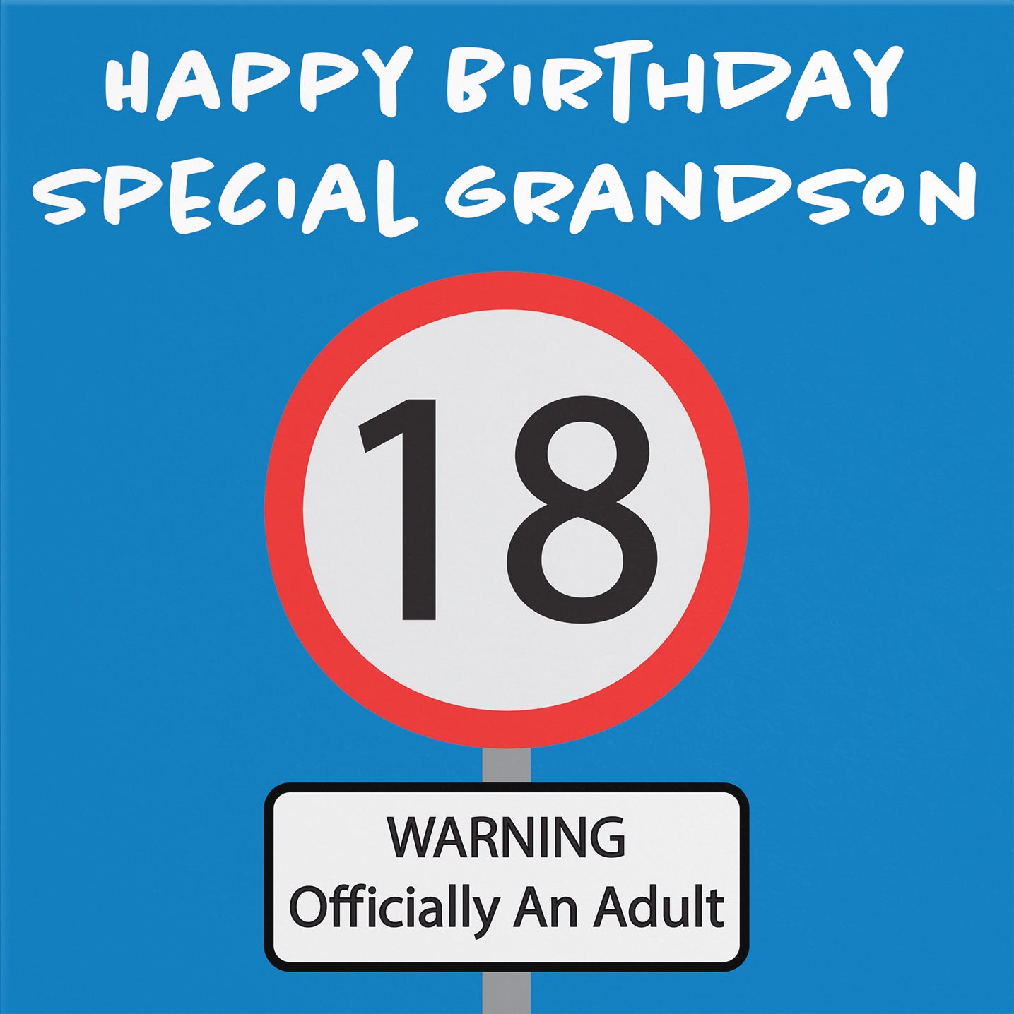 18th Grandson Birthday Card Road Sign - Default Title (B09GJXX8KR)