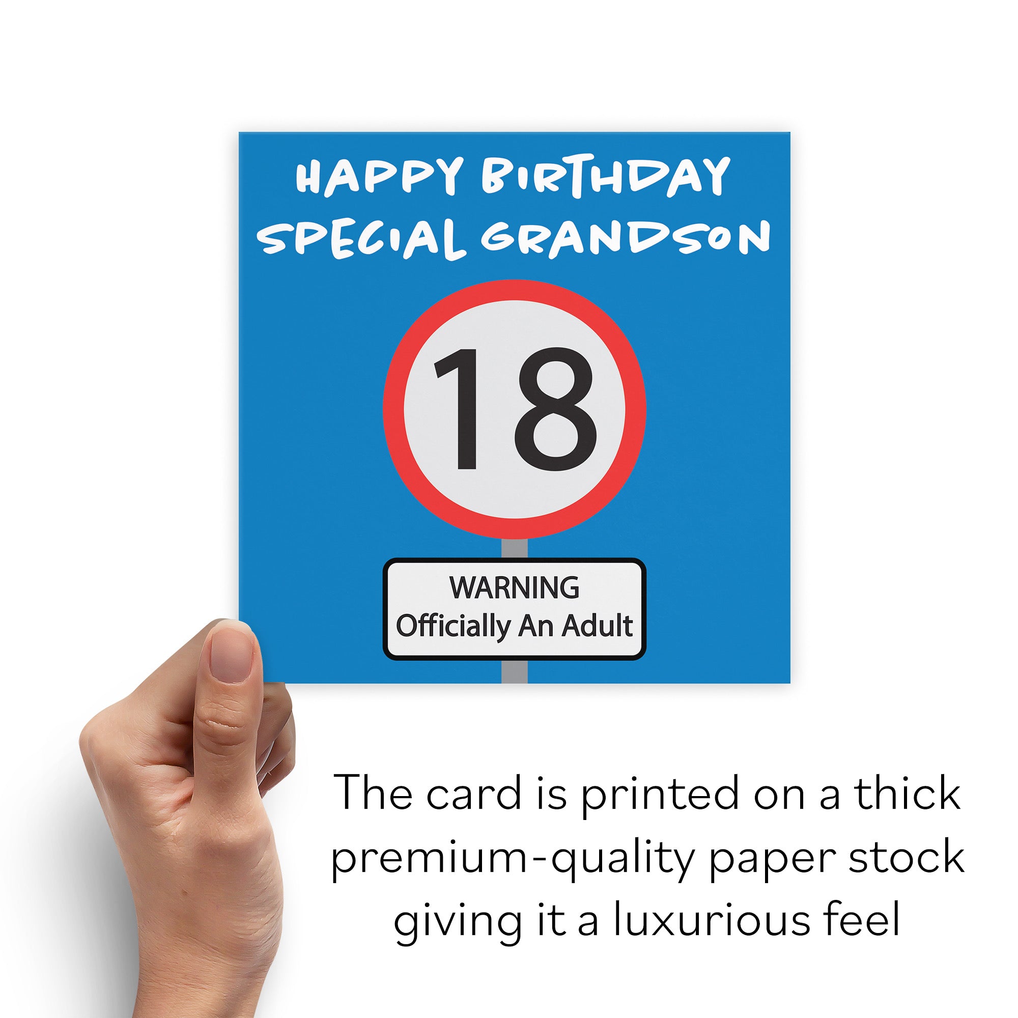 18th Grandson Birthday Card Road Sign - Default Title (B09GJXX8KR)