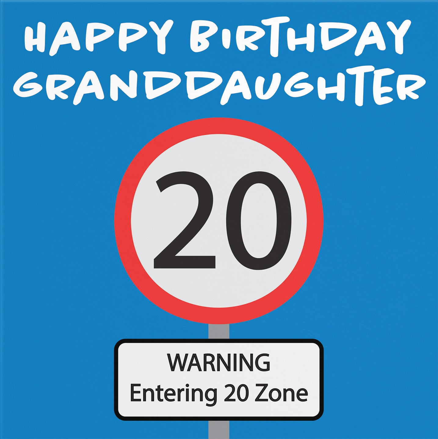 20th Granddaughter Birthday Card Road Sign - Default Title (B09GJYLQQN)