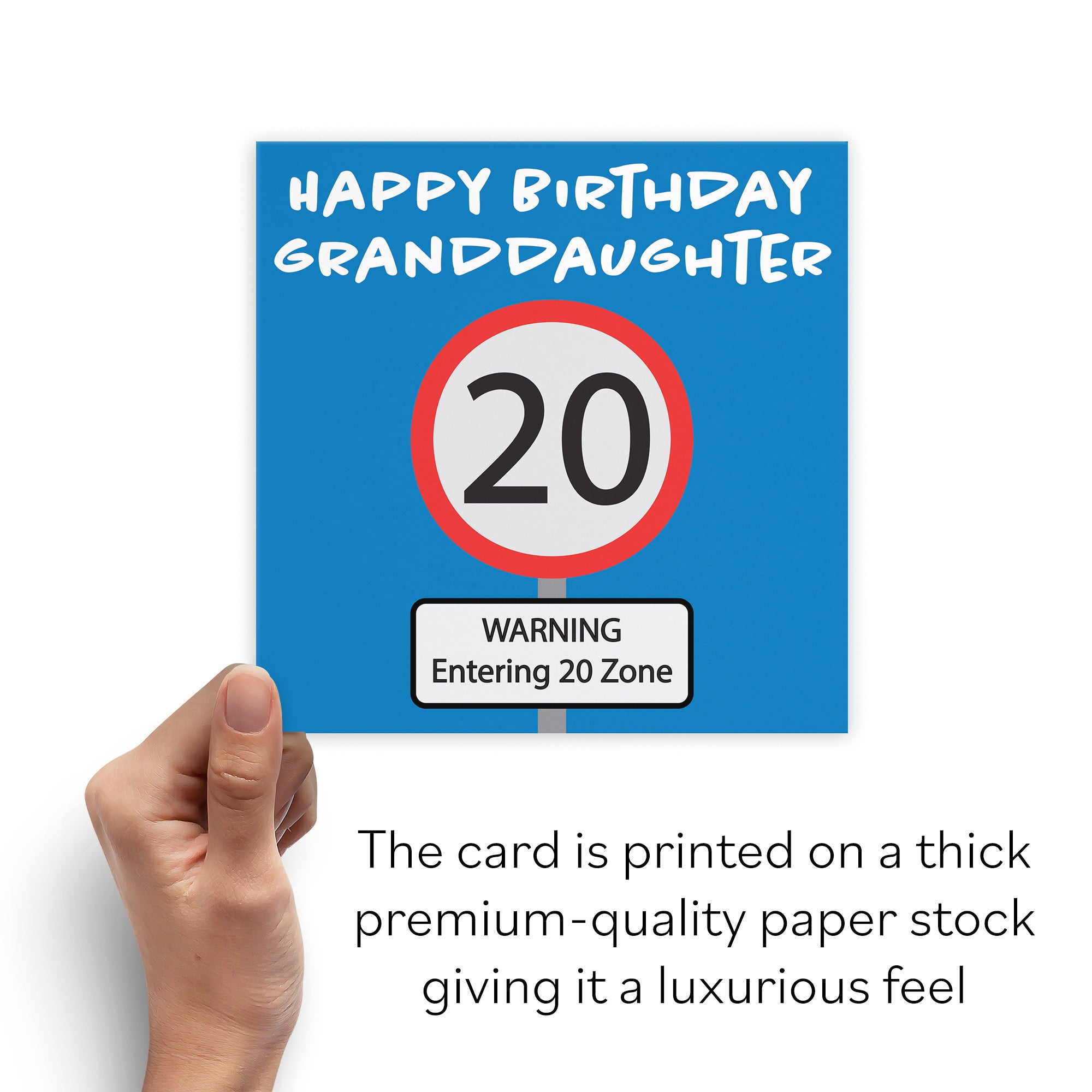 20th Granddaughter Birthday Card Road Sign - Default Title (B09GJYLQQN)