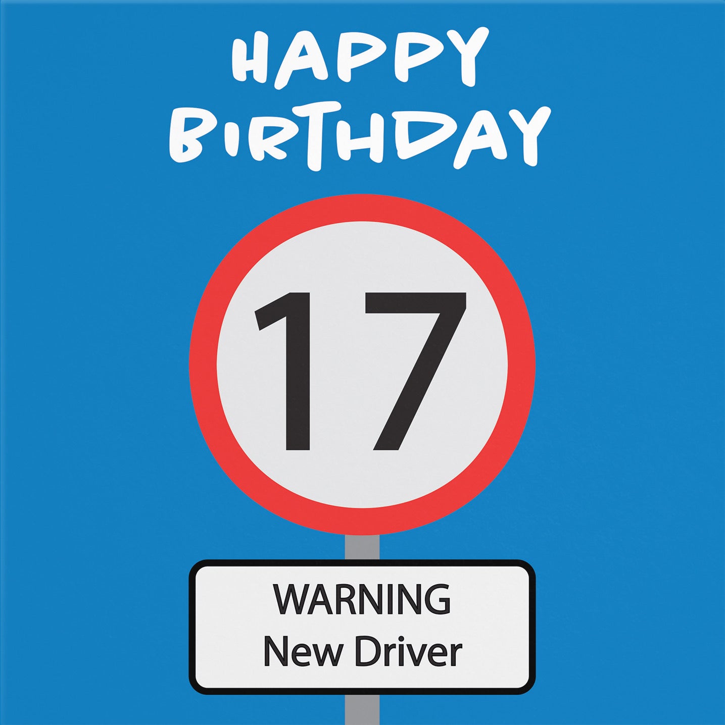 17th Birthday Card Road Sign - Default Title (B09GKZ29KM)