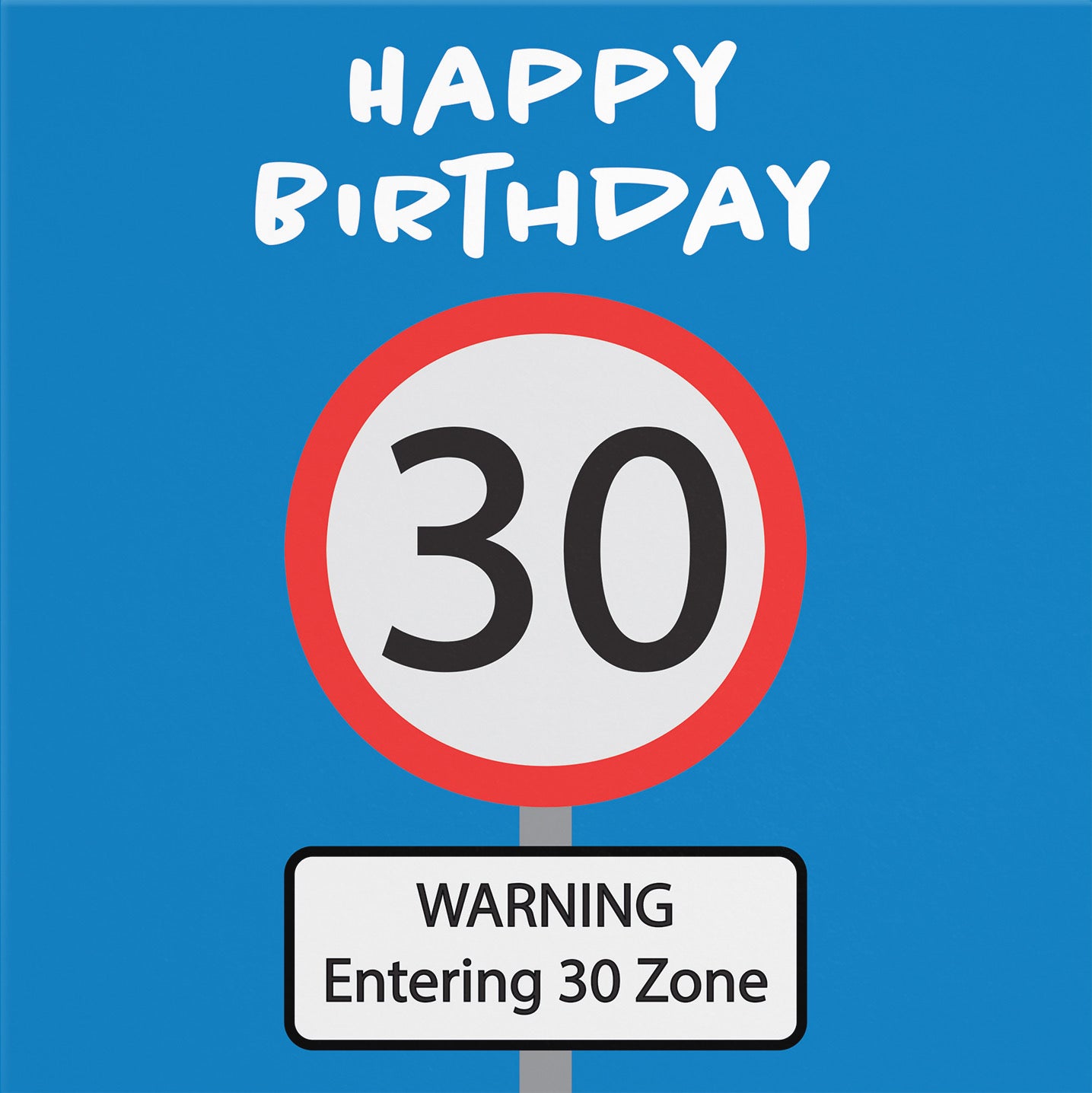 30th Birthday Card Road Sign - Default Title (B09GKZMQQ5)