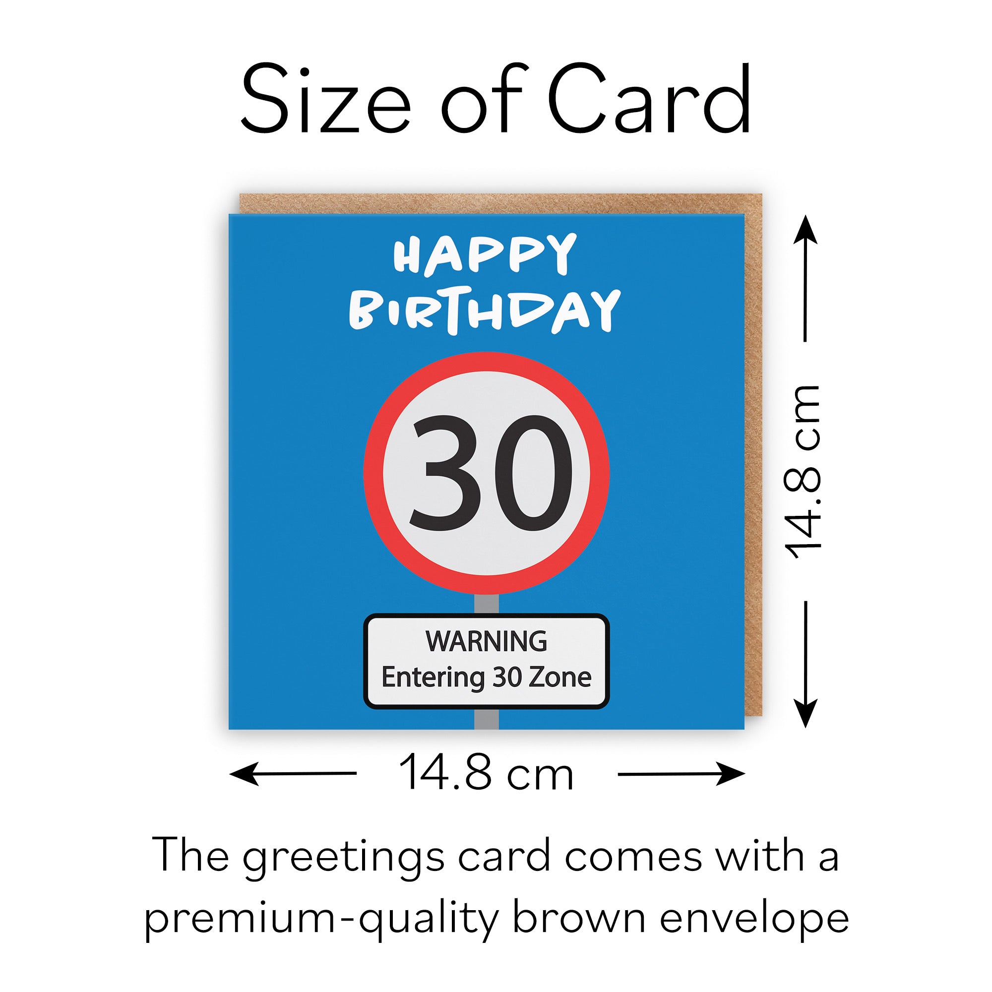 30th Birthday Card Road Sign - Default Title (B09GKZMQQ5)