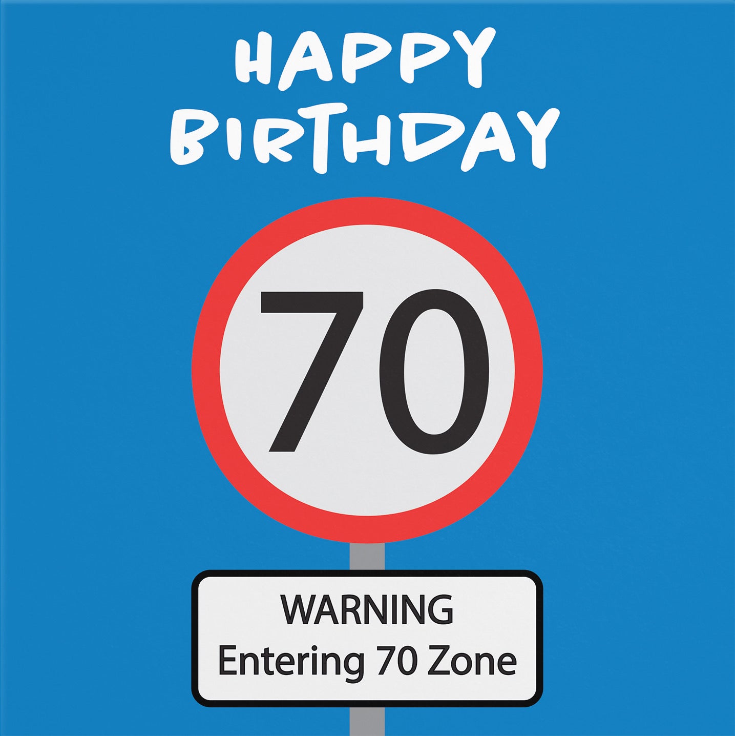 70th Birthday Card Road Sign - Default Title (B09GL1W13Q)