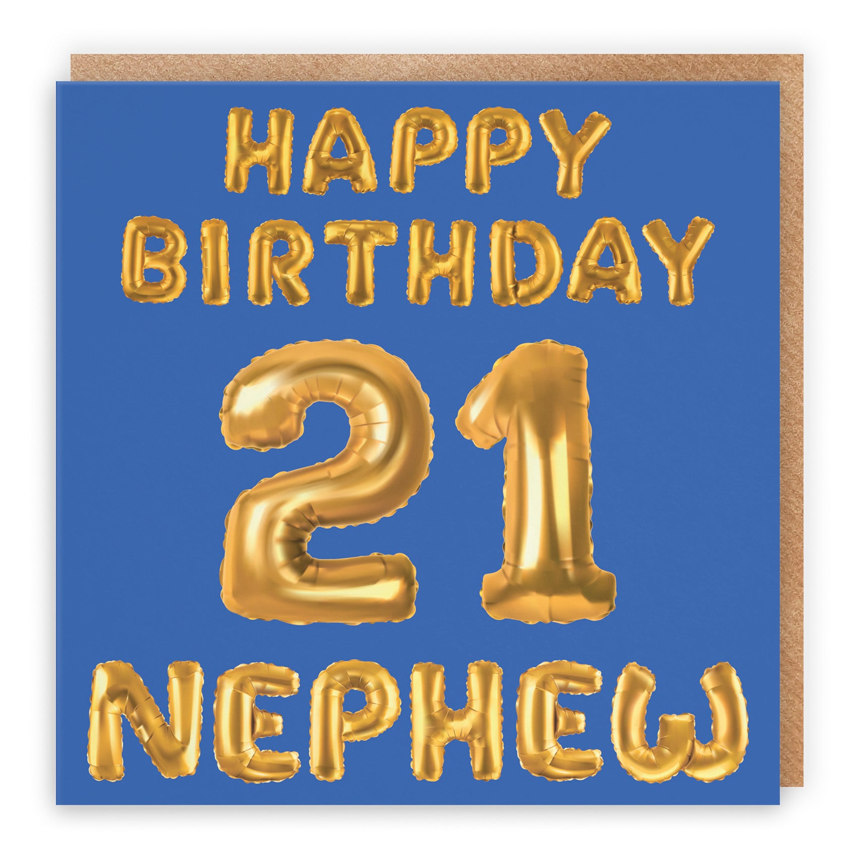 21st Nephew Birthday Card Balloon - Default Title (B09GL85F4B)