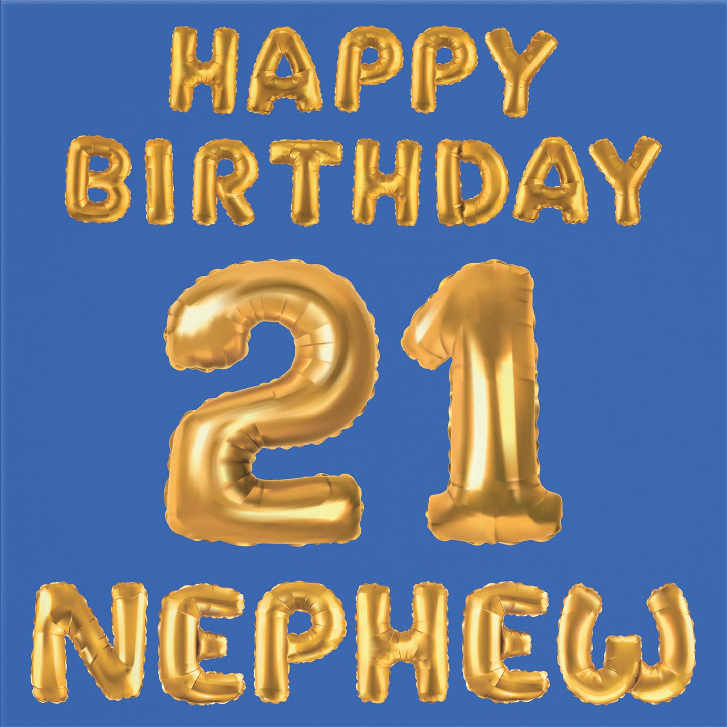 21st Nephew Birthday Card Balloon - Default Title (B09GL85F4B)