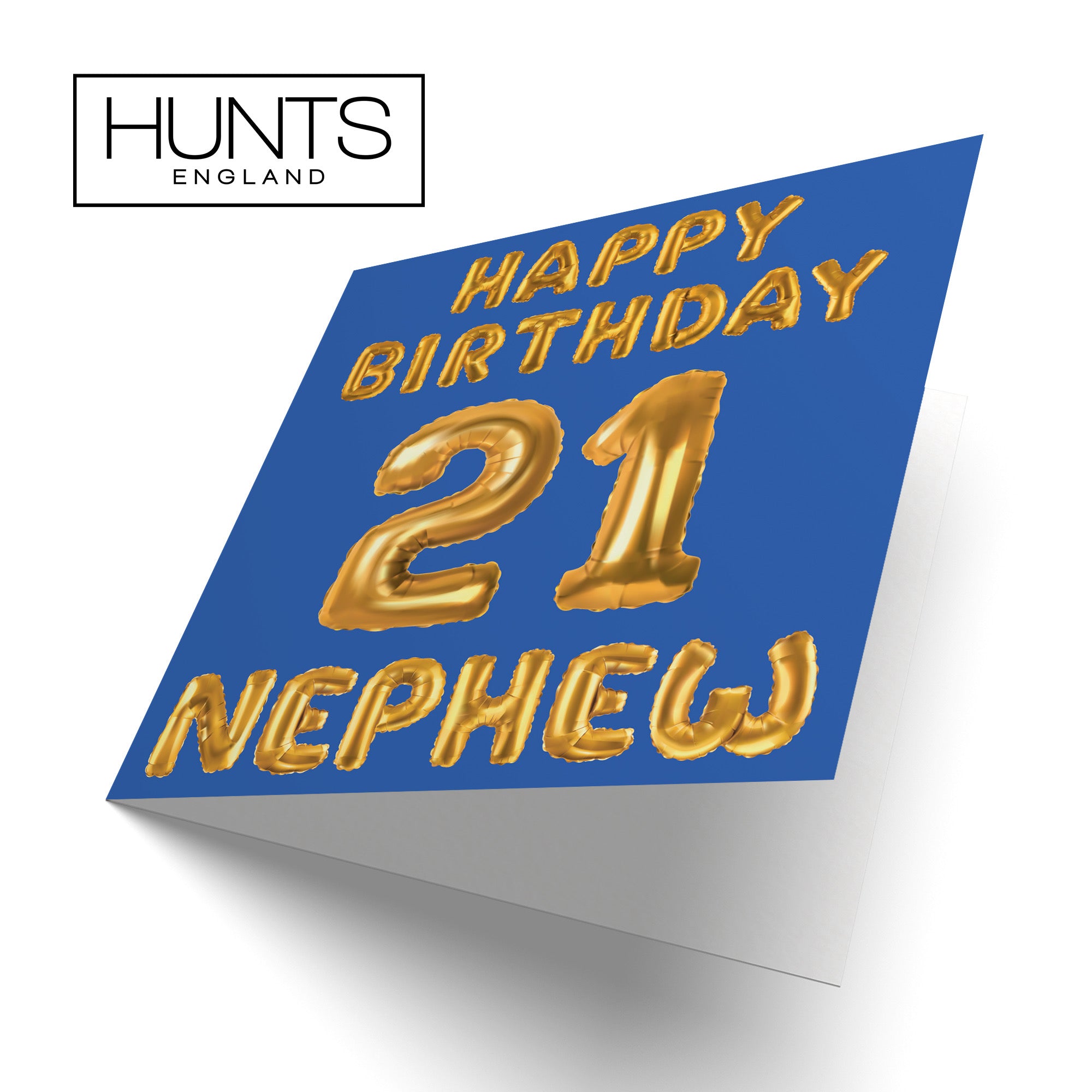 21st Nephew Birthday Card Balloon - Default Title (B09GL85F4B)