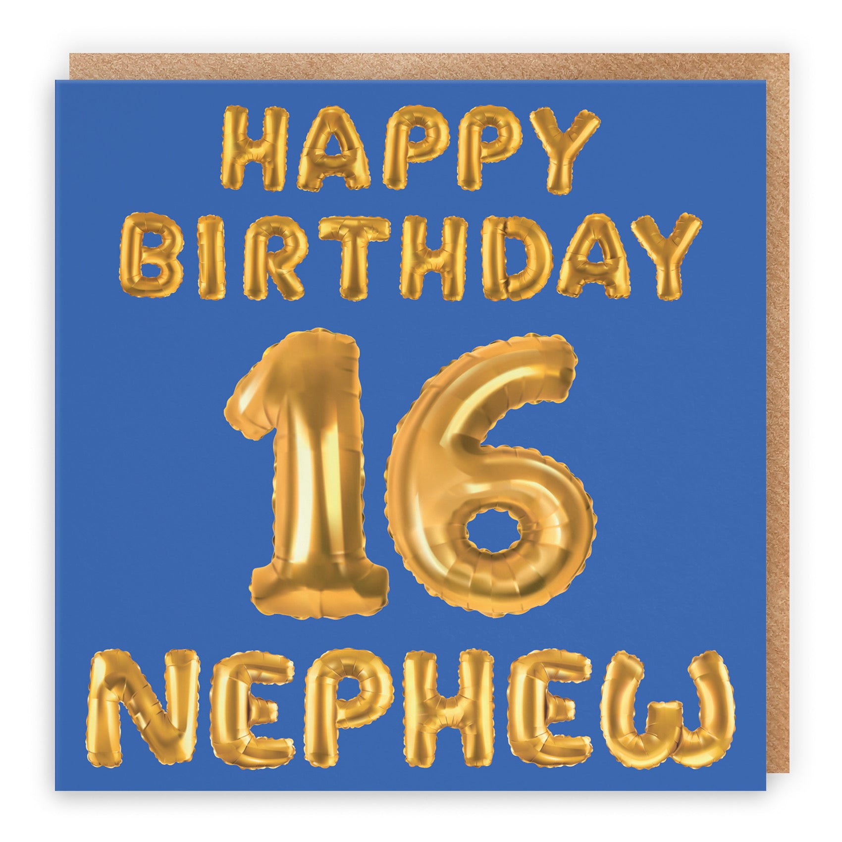 16th Nephew Birthday Card Balloon - Default Title (B09GL876ZF)