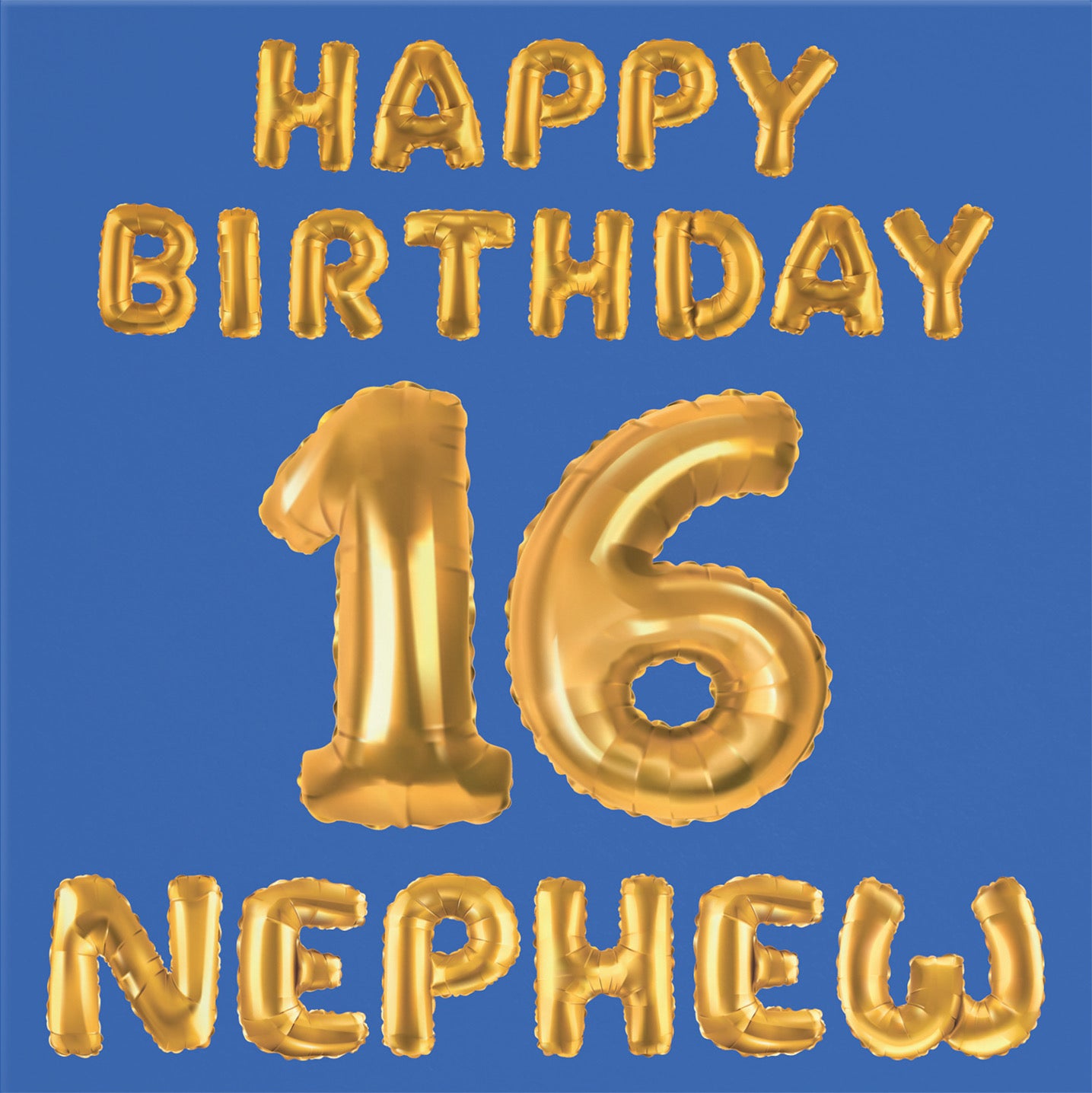 16th Nephew Birthday Card Balloon - Default Title (B09GL876ZF)