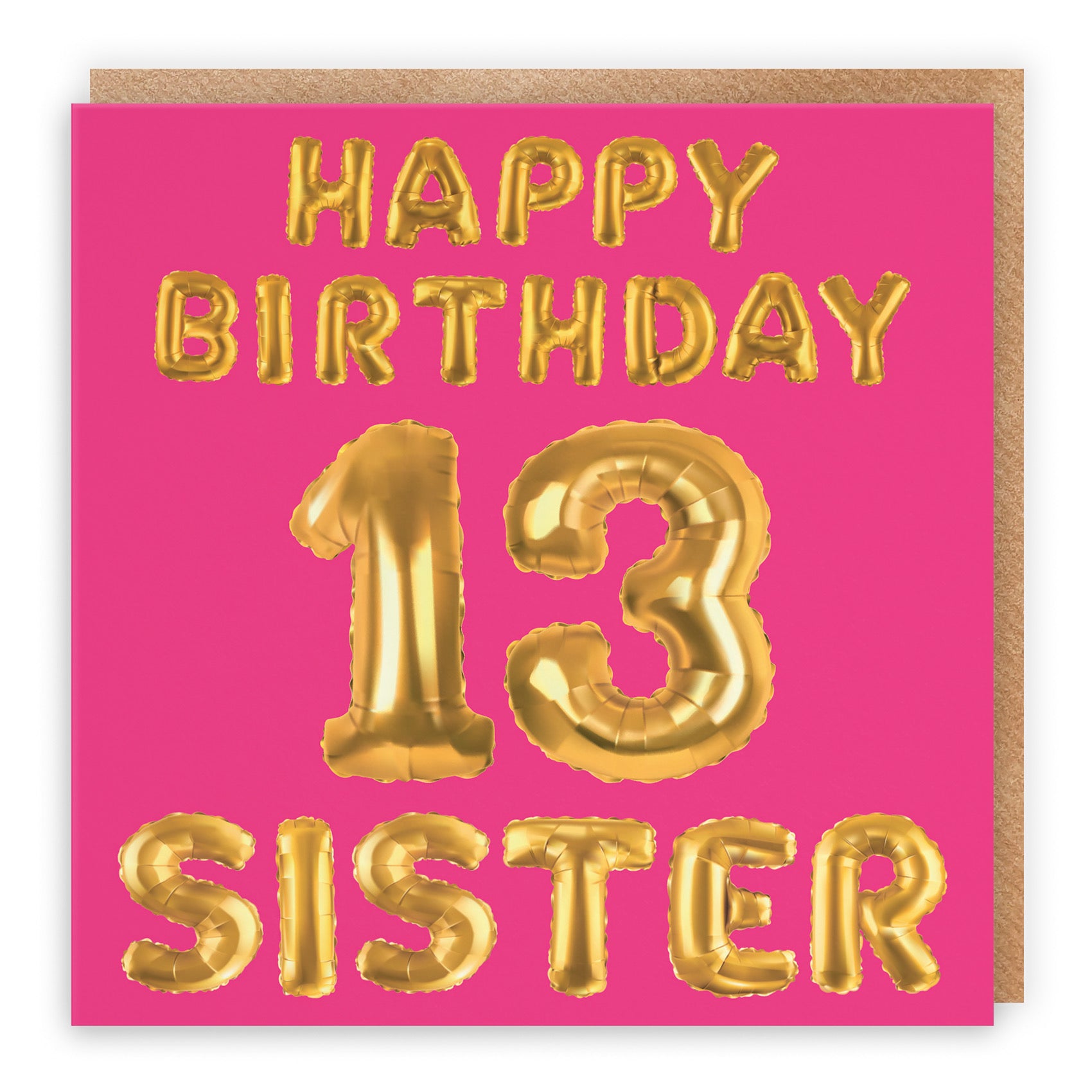 13th Sister Birthday Card Balloon - Default Title (B09GL8DFZD)