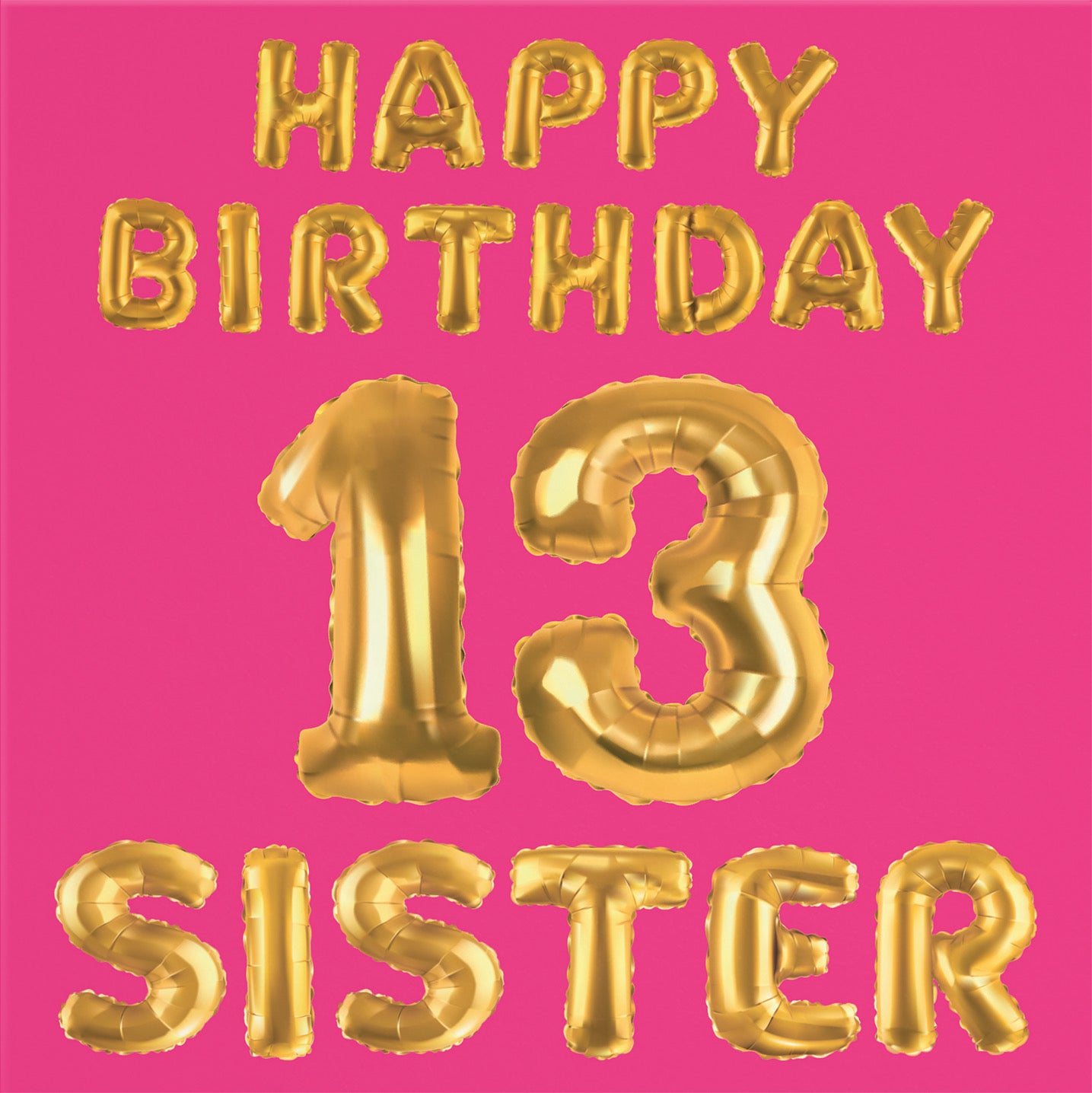 13th Sister Birthday Card Balloon - Default Title (B09GL8DFZD)