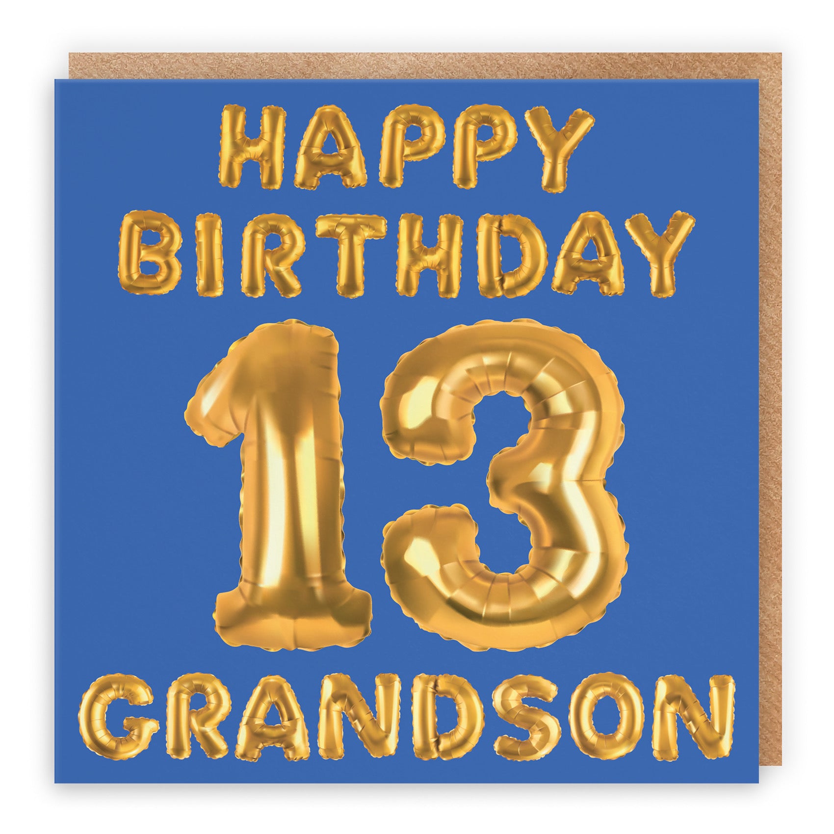 13th Grandson Birthday Card Balloon - Default Title (B09GL8GMR8)