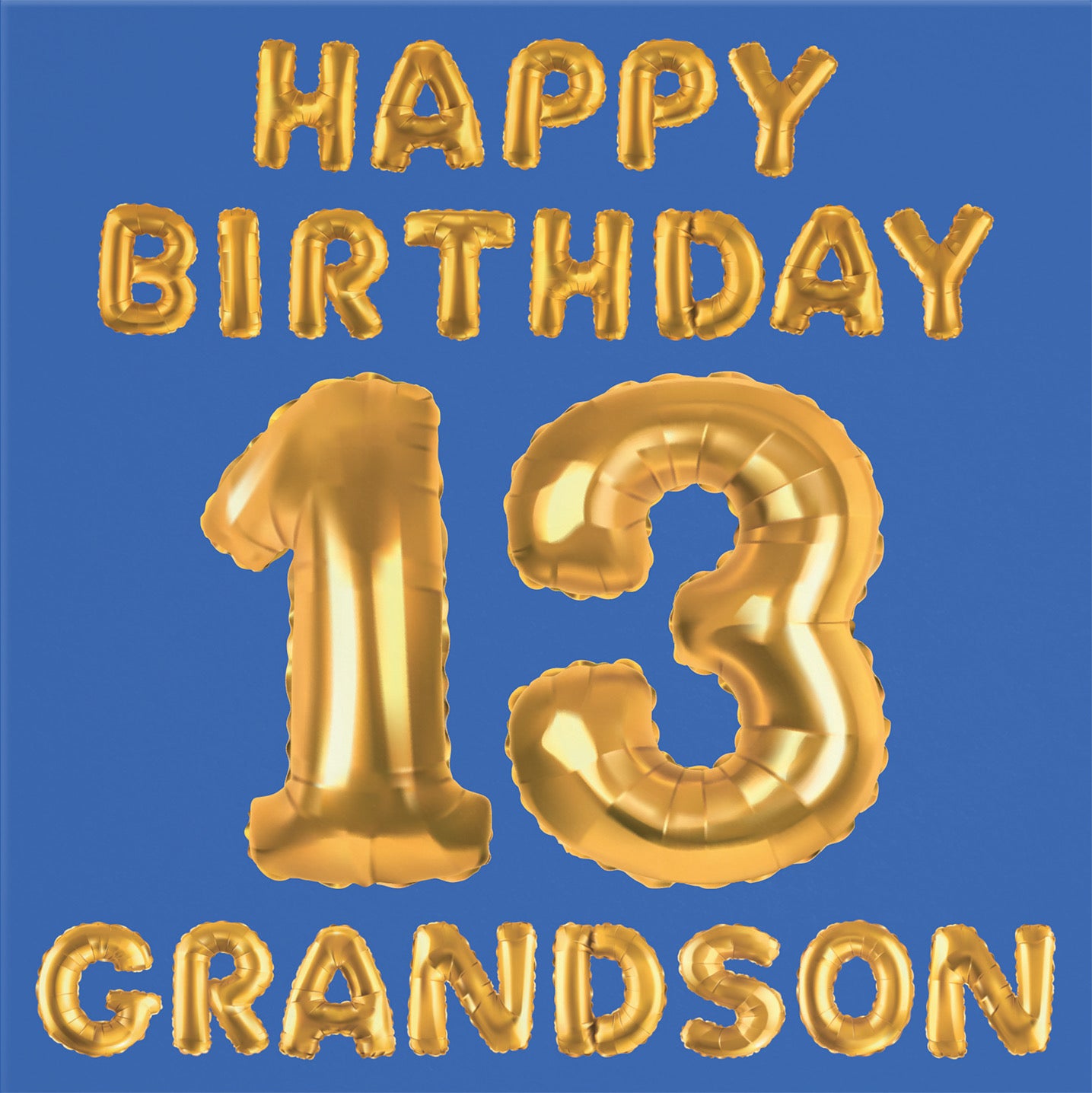 13th Grandson Birthday Card Balloon - Default Title (B09GL8GMR8)