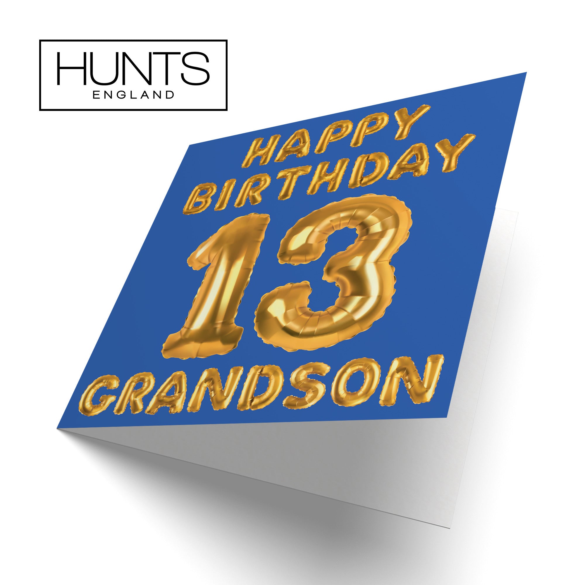 13th Grandson Birthday Card Balloon - Default Title (B09GL8GMR8)