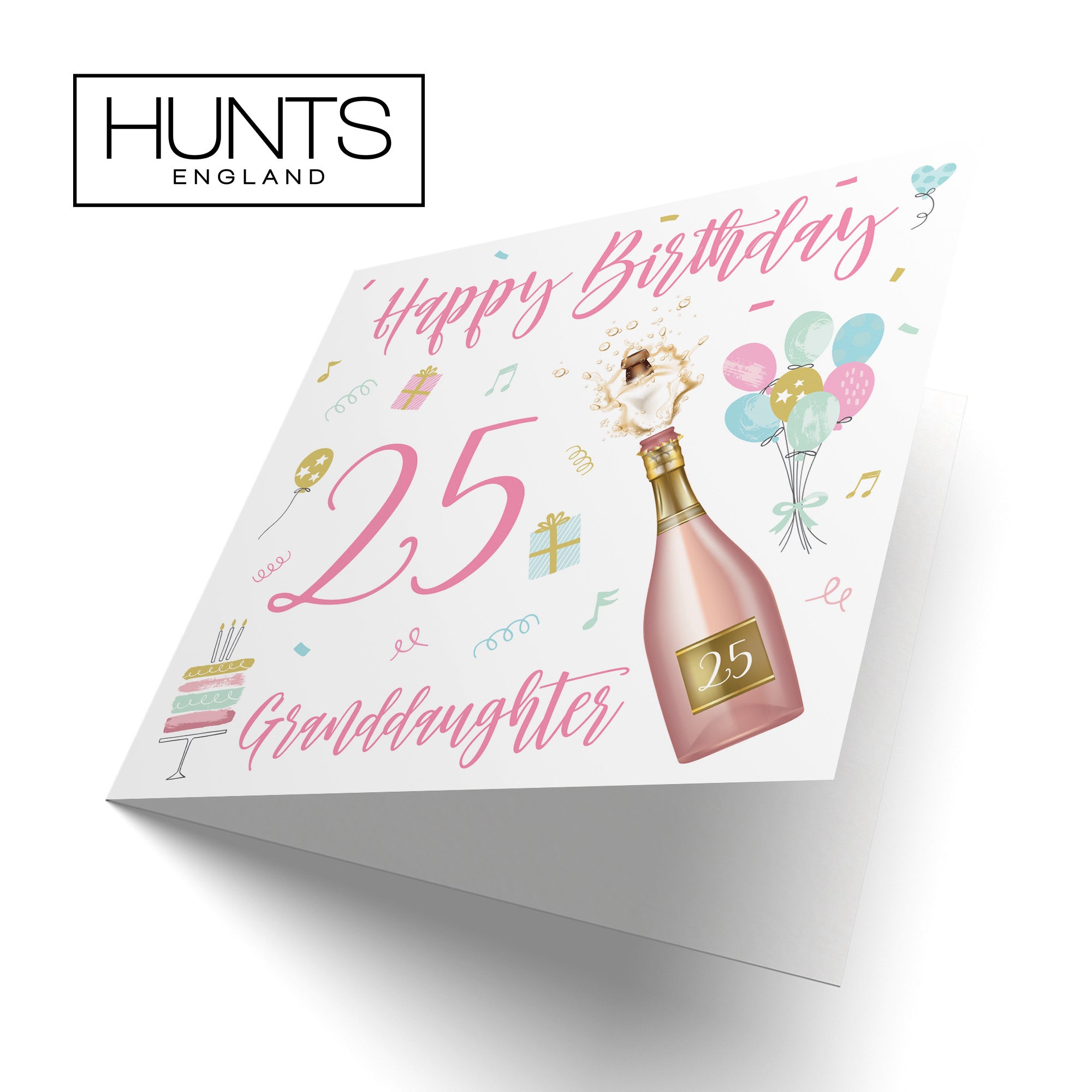 25th Granddaughter Birthday Card Champagne - Default Title (B09GL8HDNB)