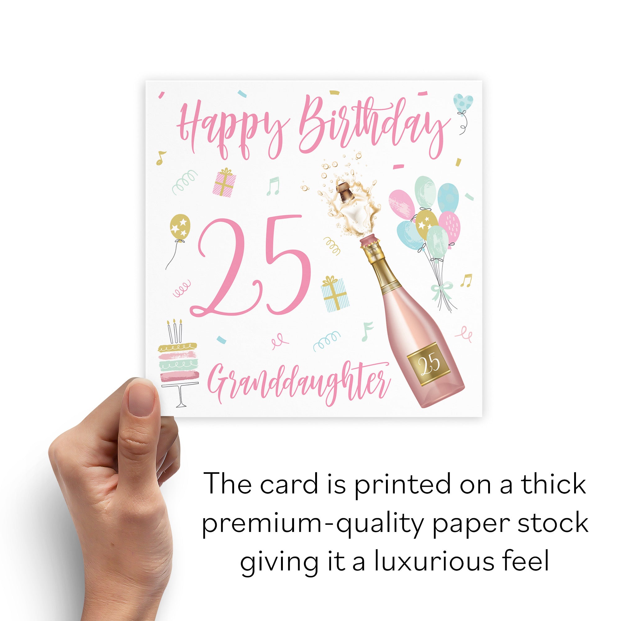 25th Granddaughter Birthday Card Champagne - Default Title (B09GL8HDNB)