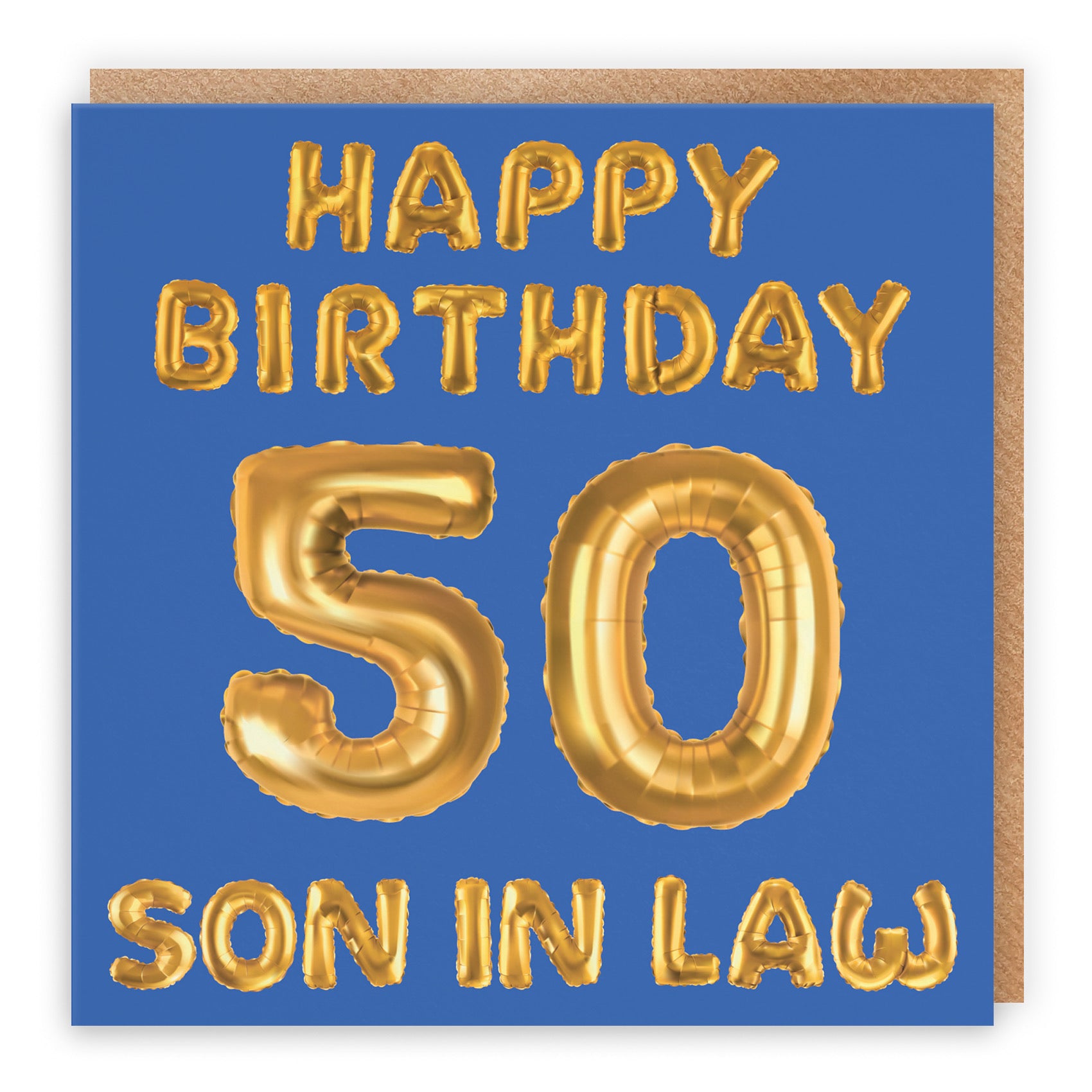 50th Son In Law Birthday Card Balloon - Default Title (B09GL8HDNC)