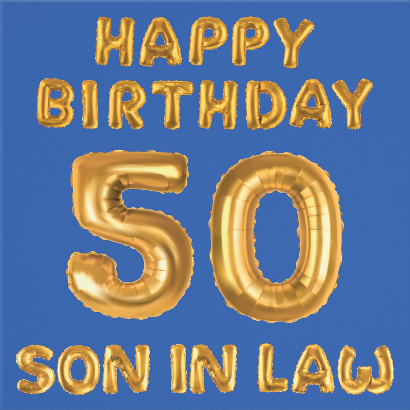 50th Son In Law Birthday Card Balloon - Default Title (B09GL8HDNC)