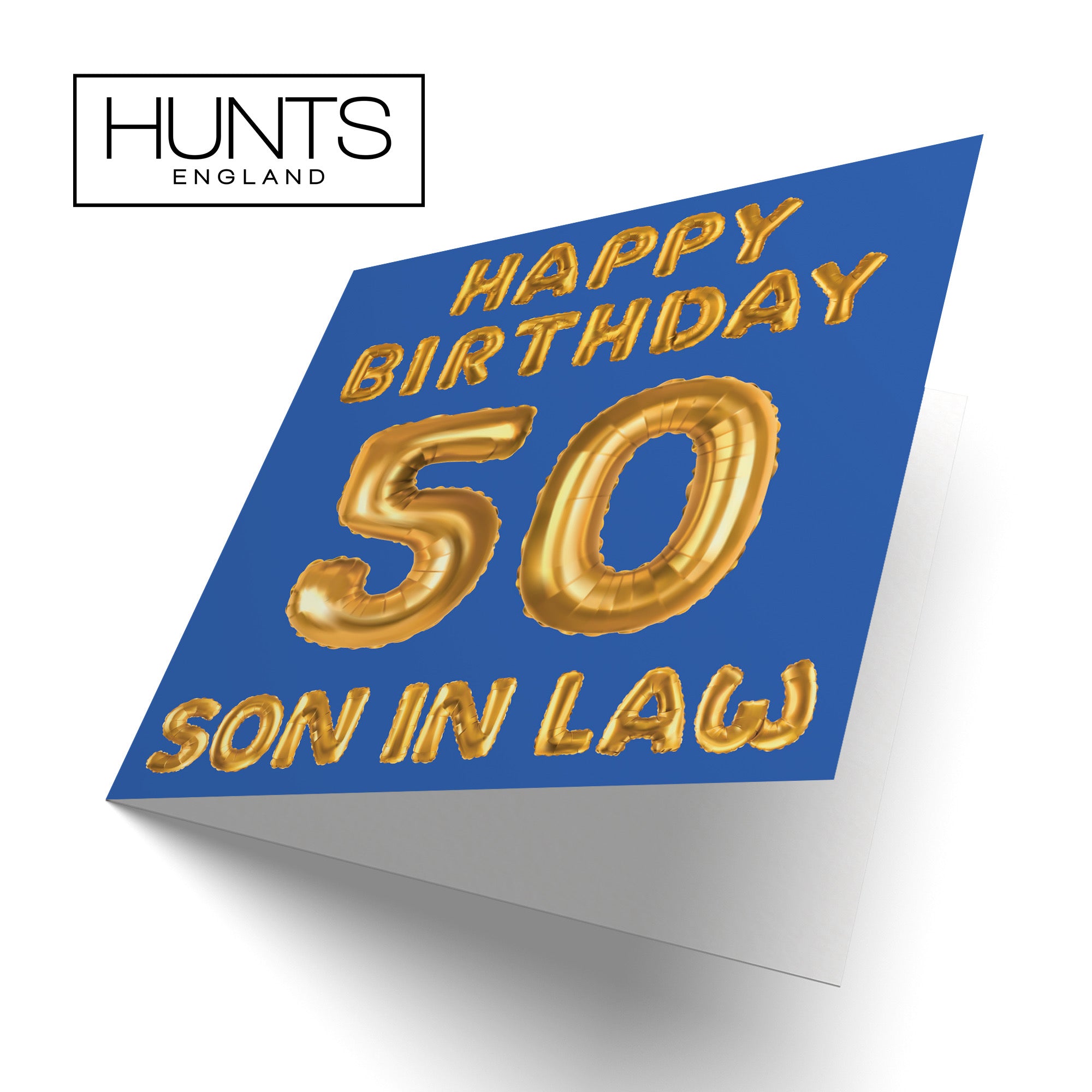 50th Son In Law Birthday Card Balloon - Default Title (B09GL8HDNC)