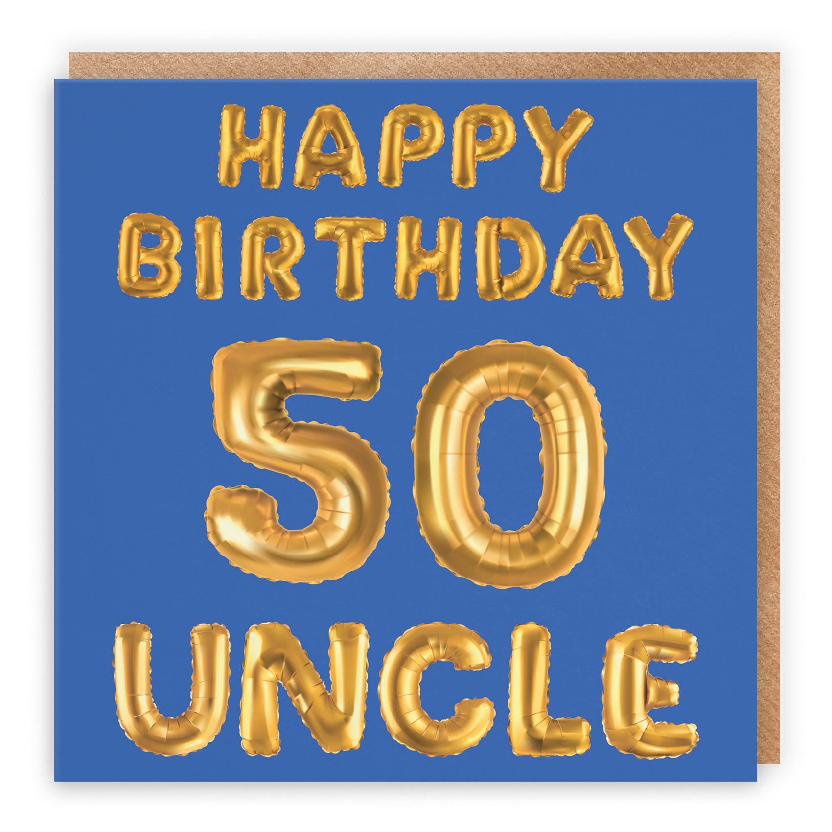 50th Uncle Birthday Card Balloon - Default Title (B09GL8LLCT)