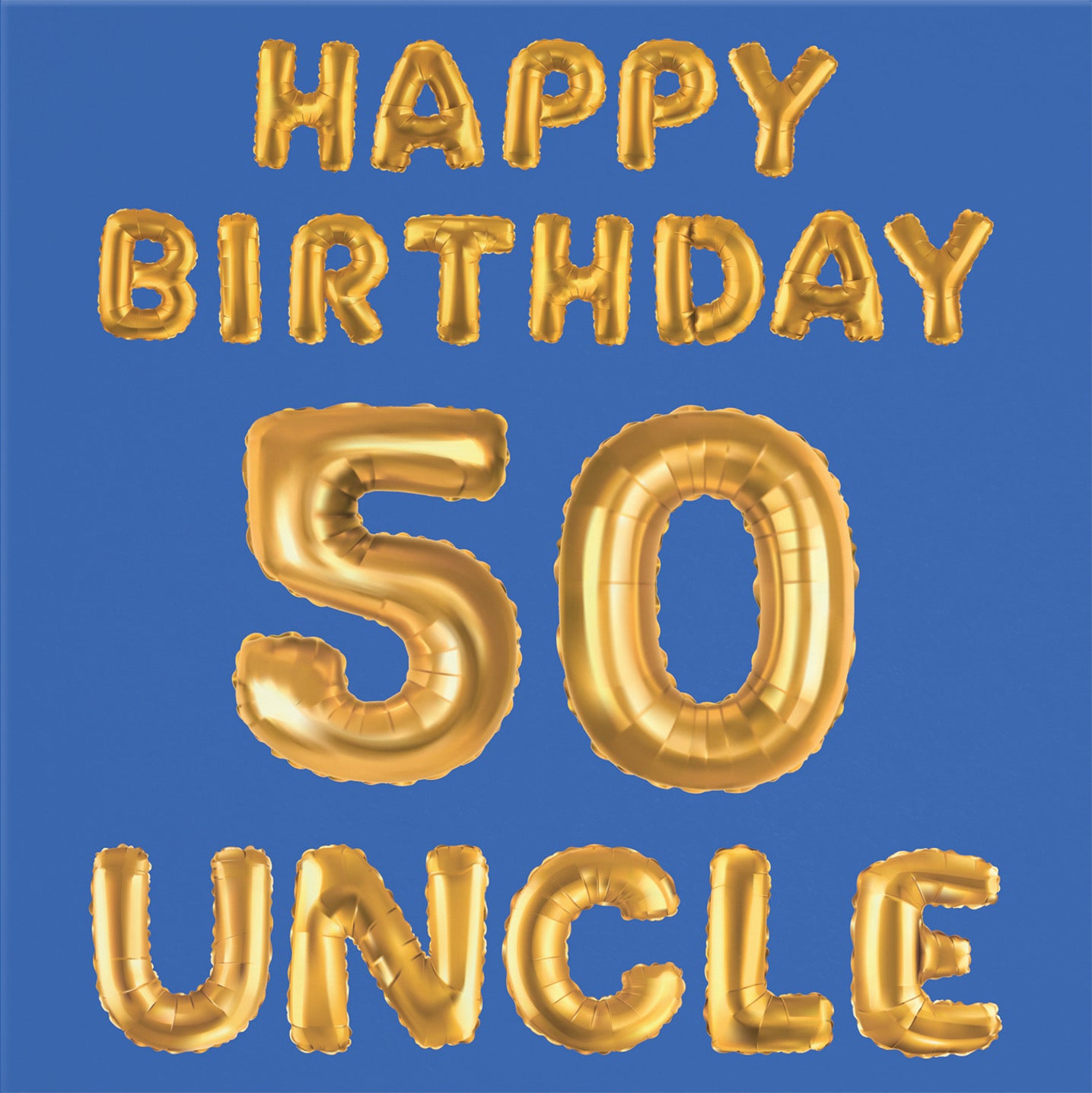 50th Uncle Birthday Card Balloon - Default Title (B09GL8LLCT)