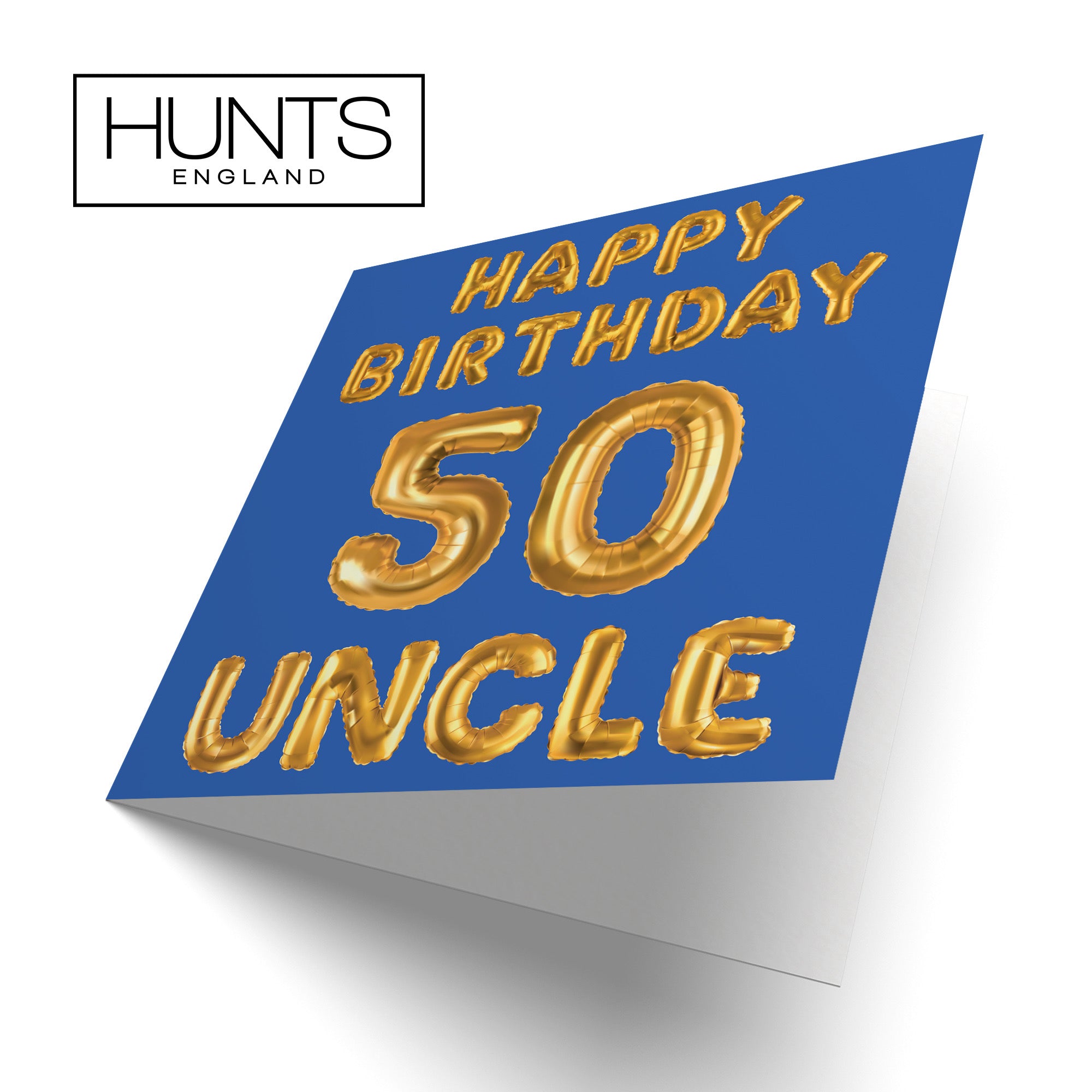 50th Uncle Birthday Card Balloon - Default Title (B09GL8LLCT)