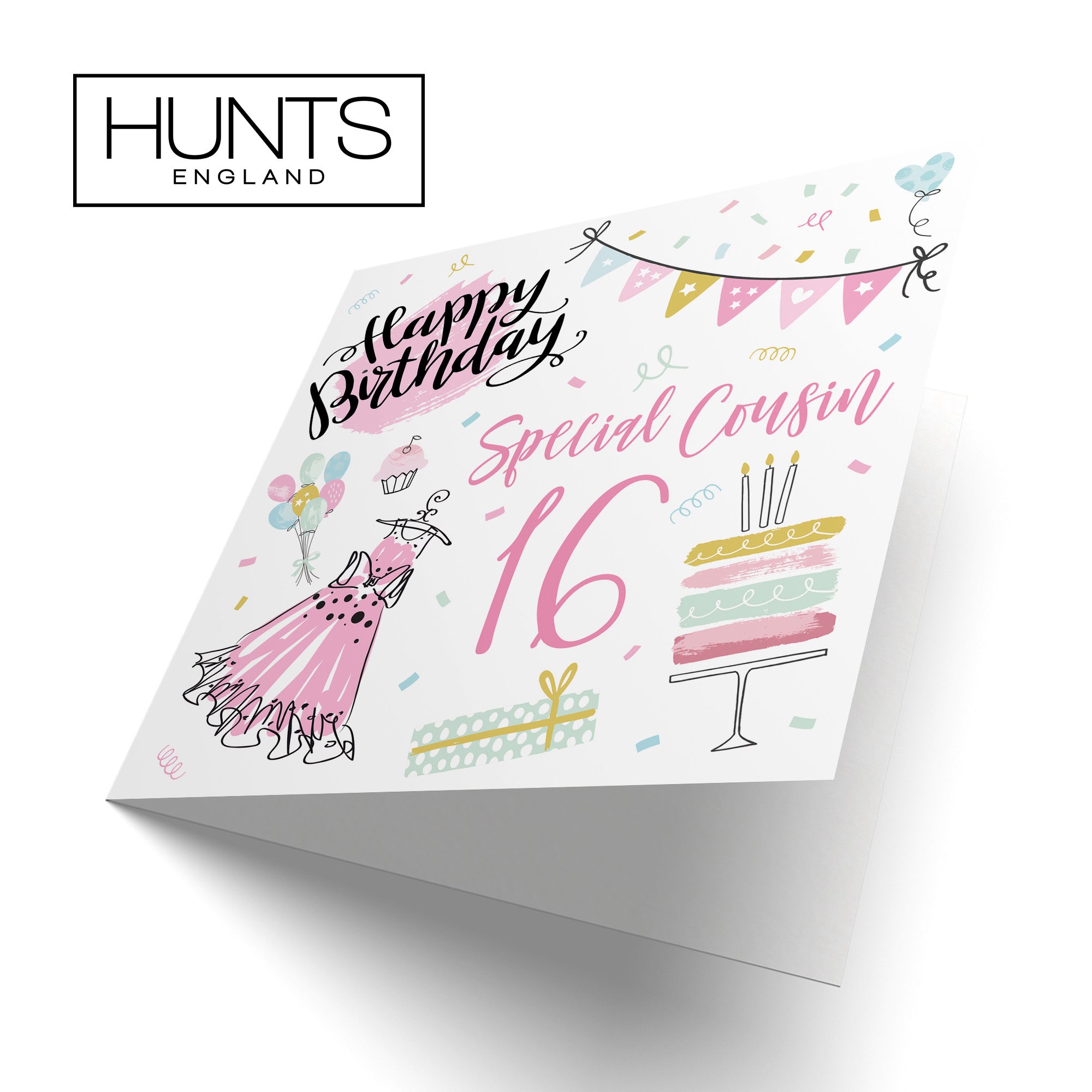 16th Cousin Female Birthday Card Party - Default Title (B09GL8LLCW)