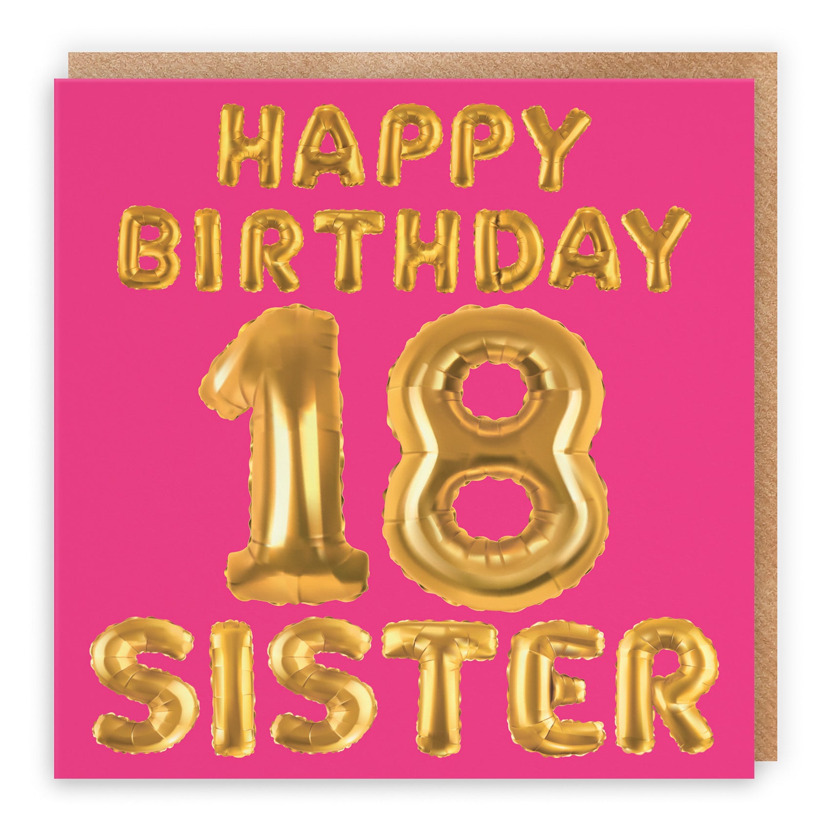 18th Sister Birthday Card Balloon - Default Title (B09GL8Z4S1)