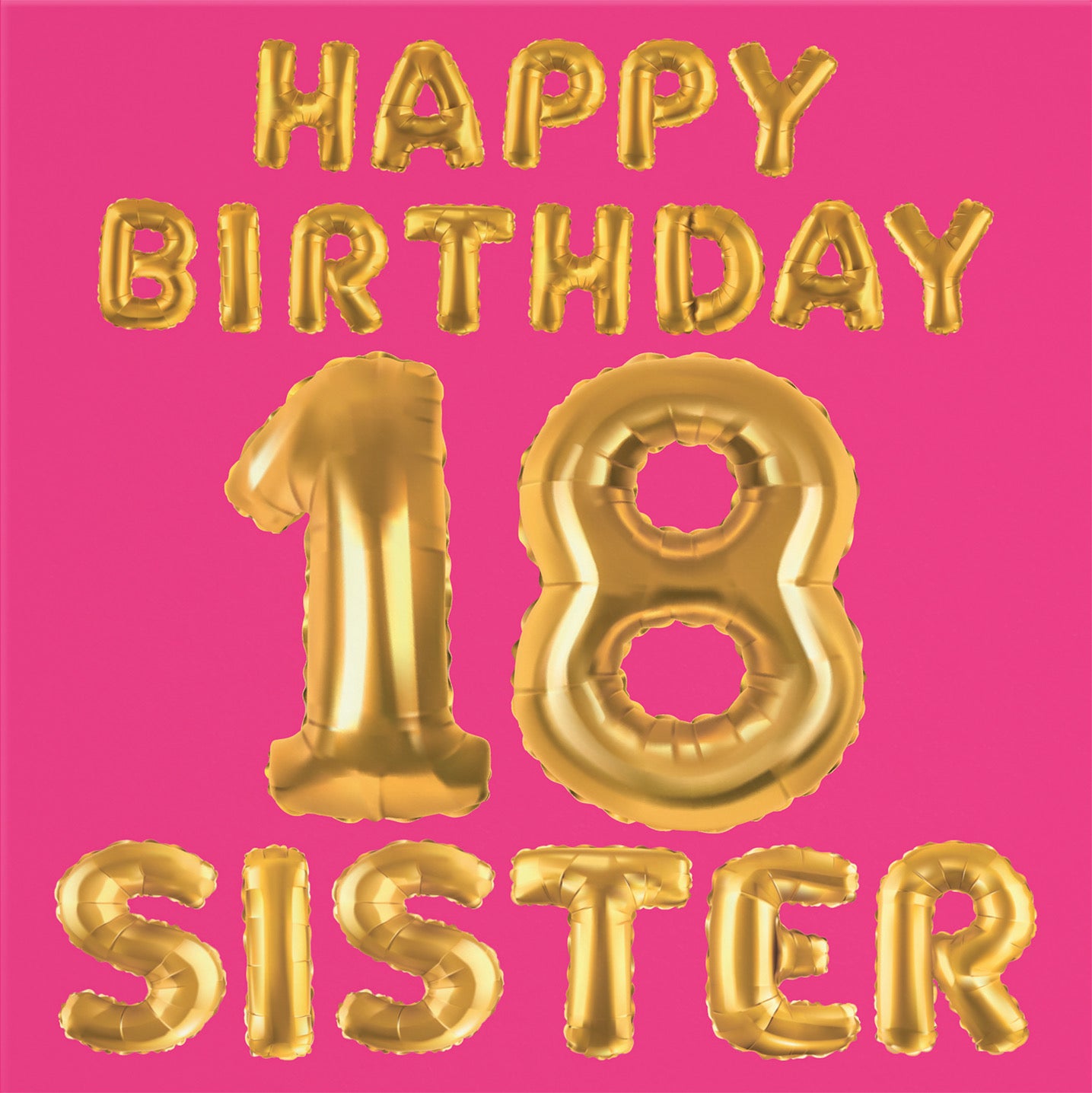 18th Sister Birthday Card Balloon - Default Title (B09GL8Z4S1)