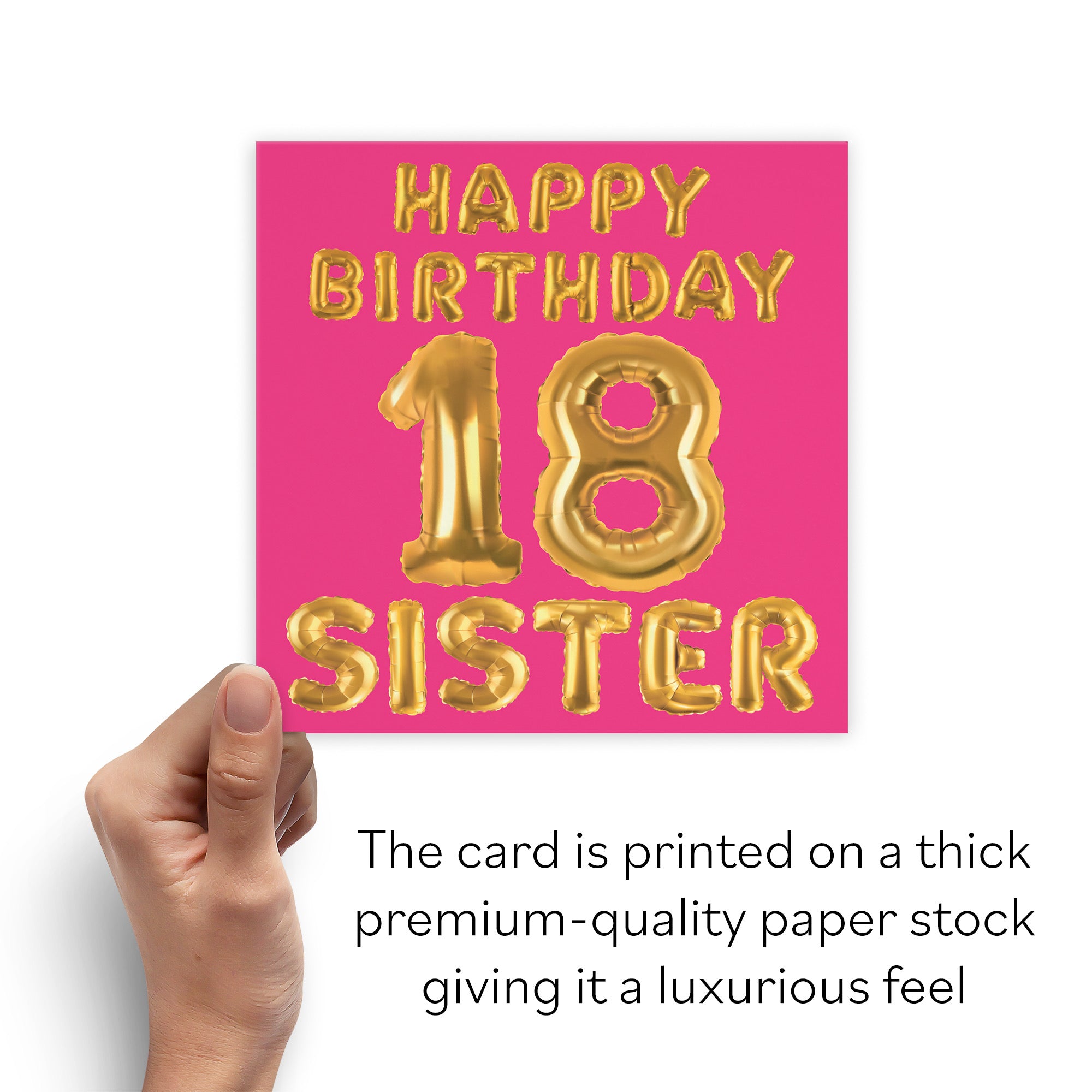 18th Sister Birthday Card Balloon - Default Title (B09GL8Z4S1)