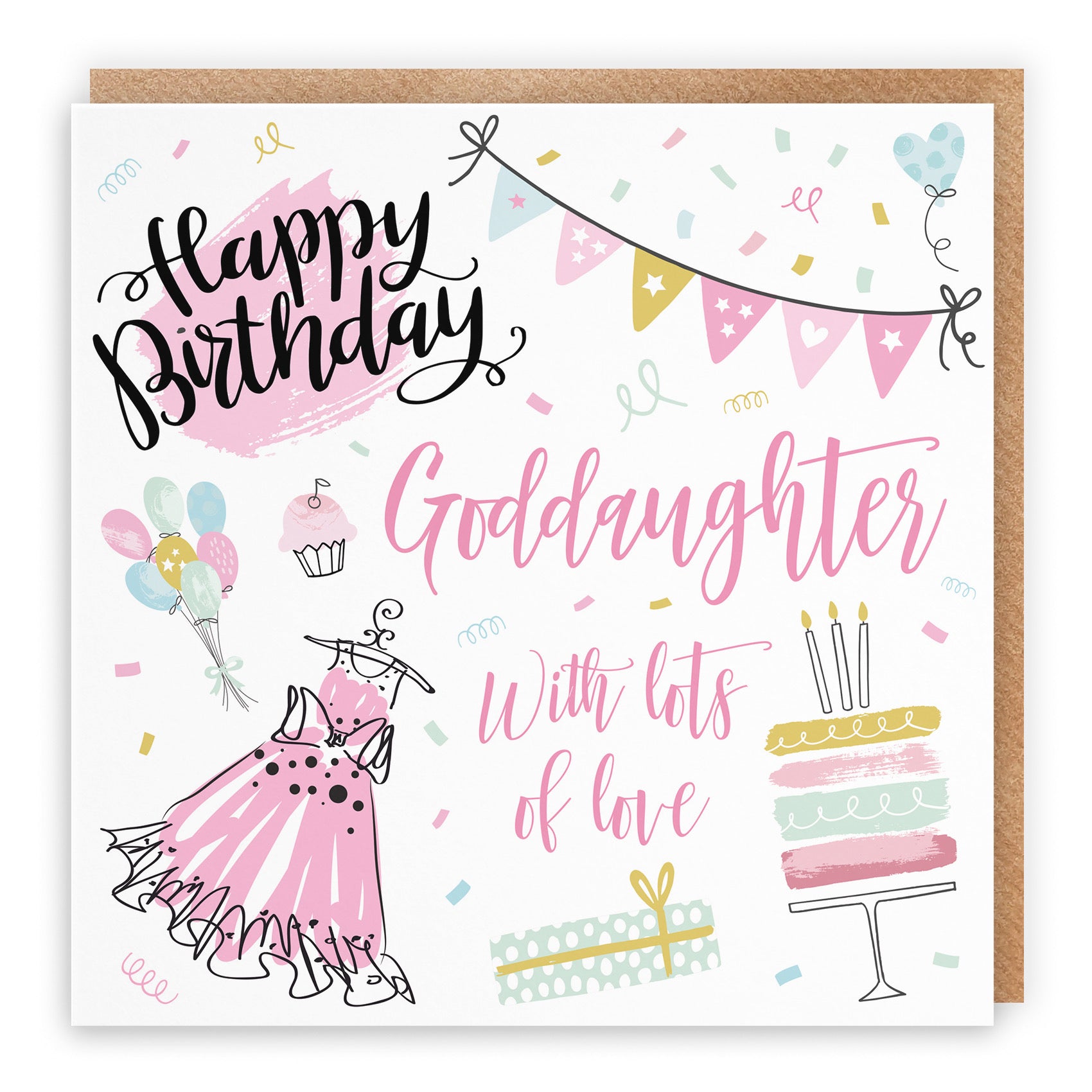 Goddaughter Birthday Card Party - Default Title (B09GL92GYZ)