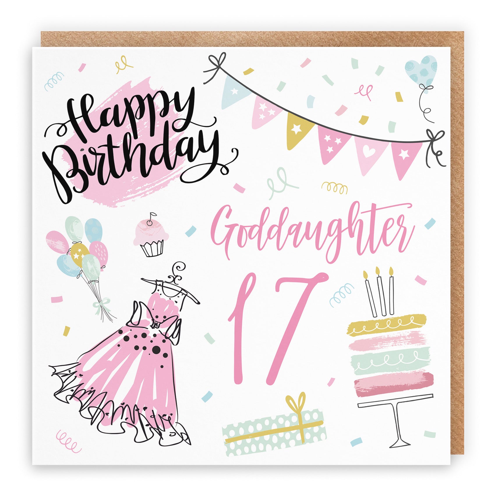 17th Goddaughter Birthday Card Party - Default Title (B09GL93217)