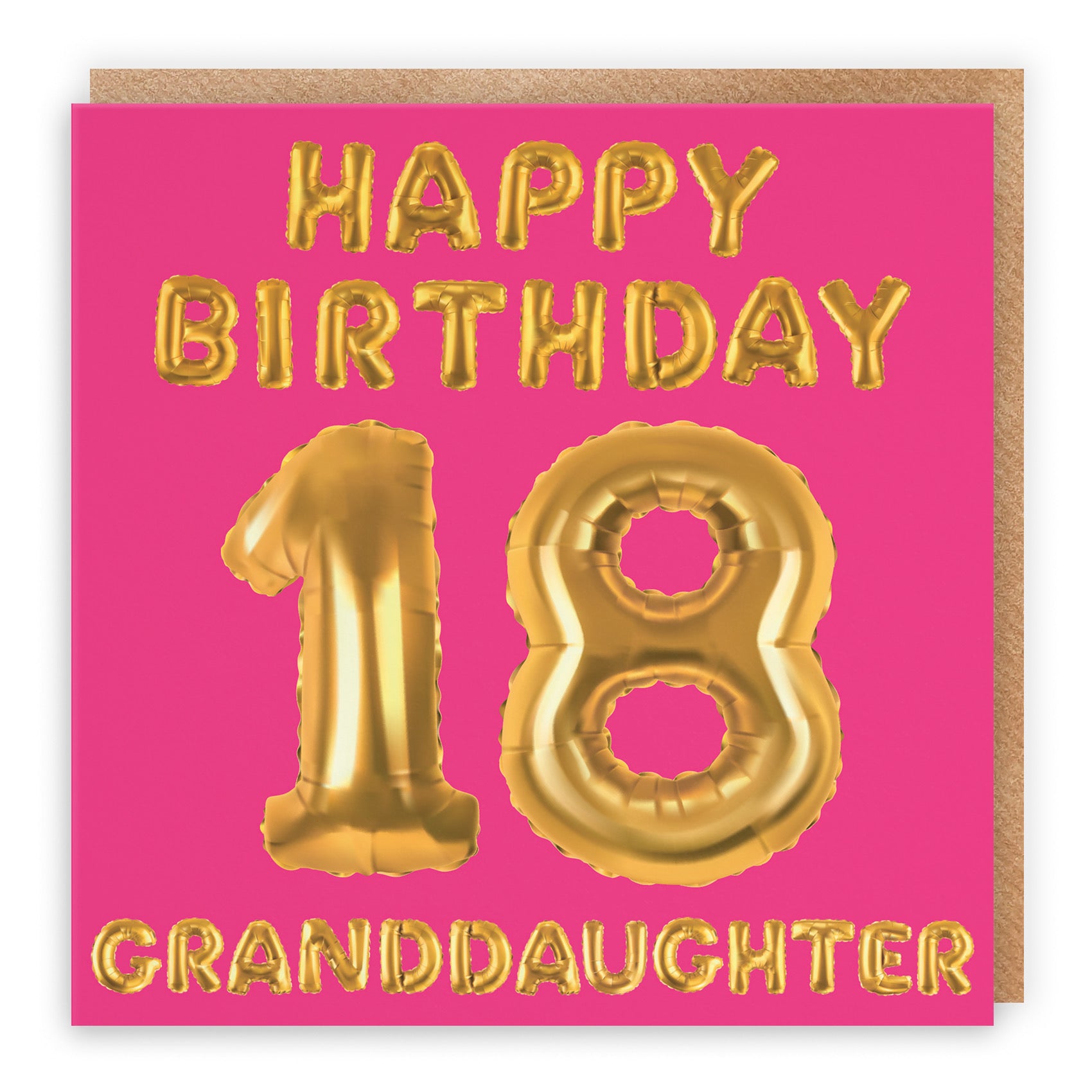 18th Granddaughter Birthday Card Balloon - Default Title (B09GL978TM)