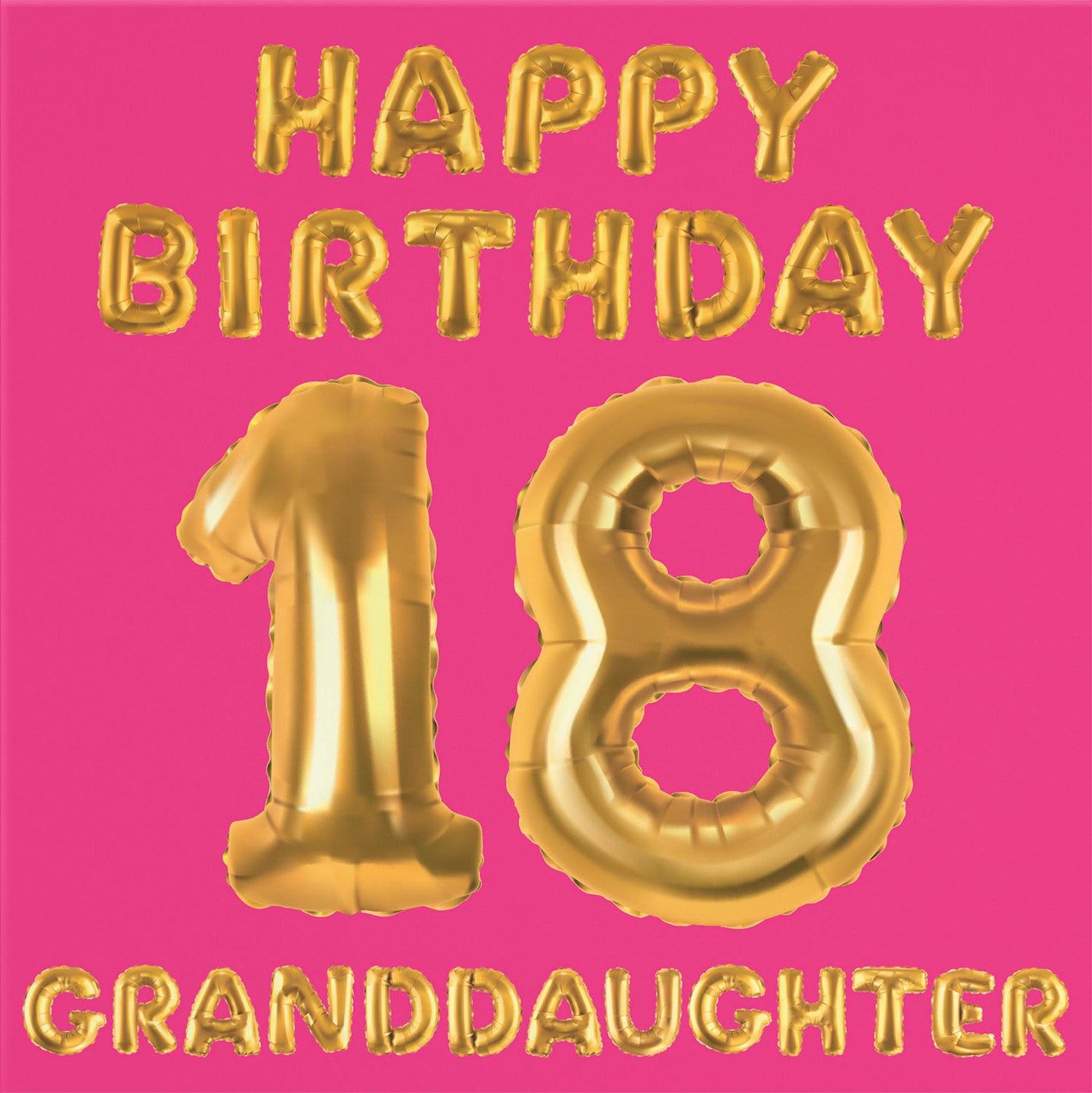 18th Granddaughter Birthday Card Balloon - Default Title (B09GL978TM)