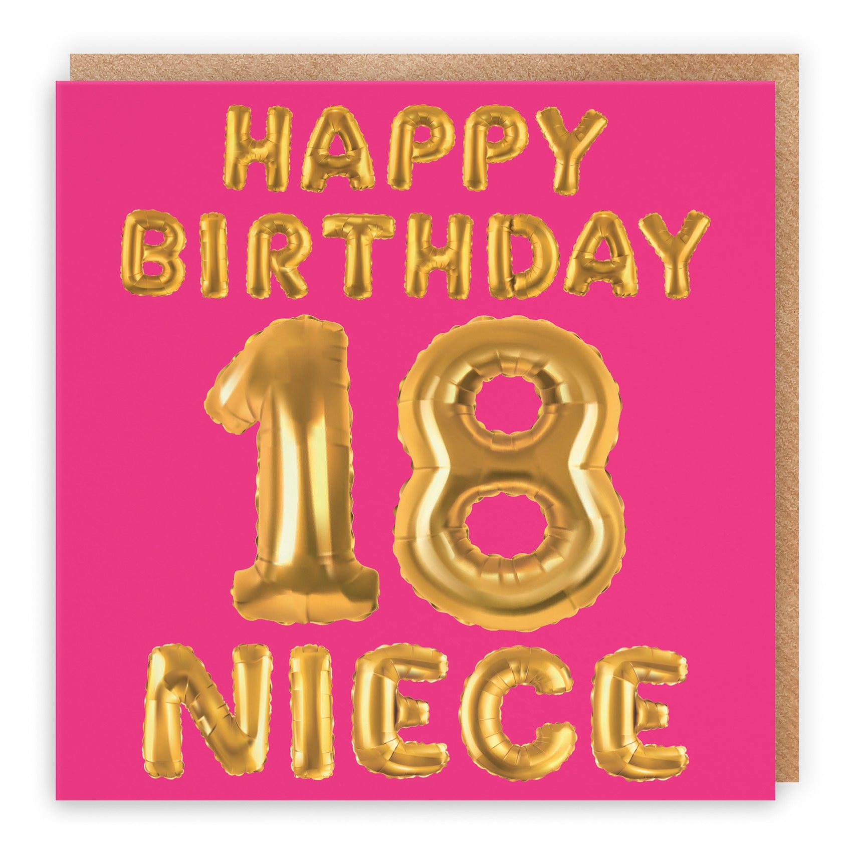 18th Niece Birthday Card Balloon - Default Title (B09GL99H62)